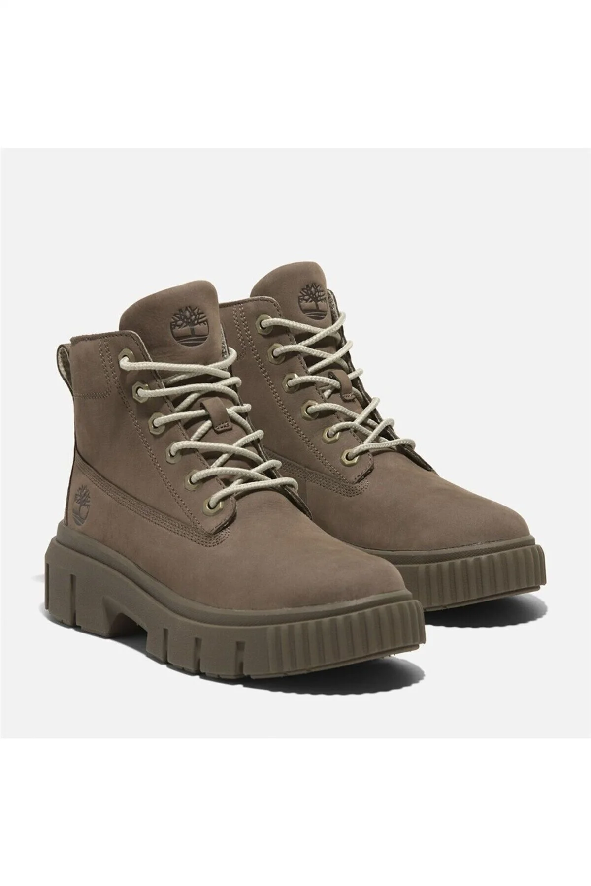 کفش های فضای باز GRAYFIELD MID LACE UP BROWN WOMAN BOTOR OUTDOOR Timberland