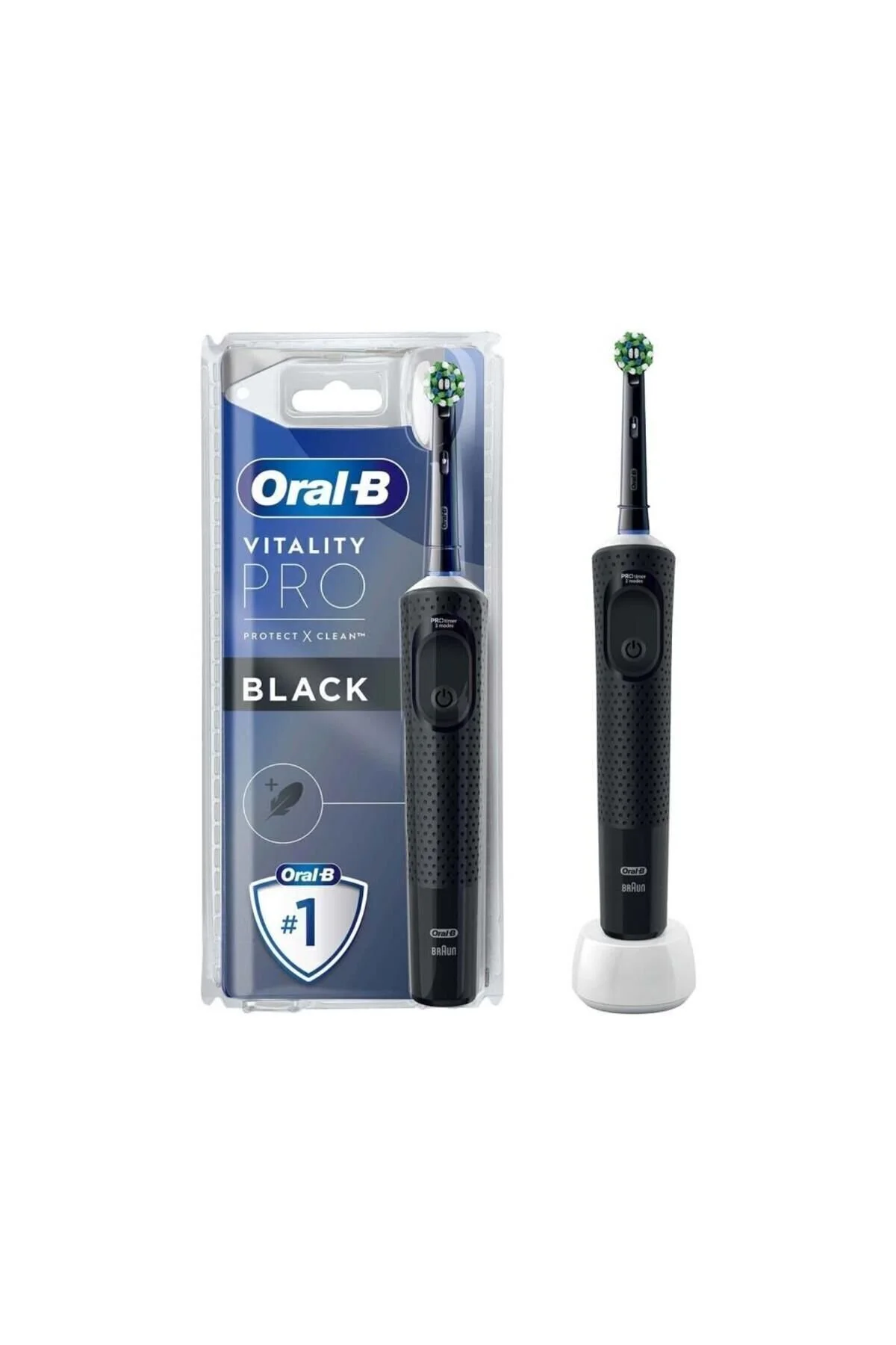 مسواک شارژی سیاه برقی Vitality Protality Pro Protital و تمیز کردن Oral-B