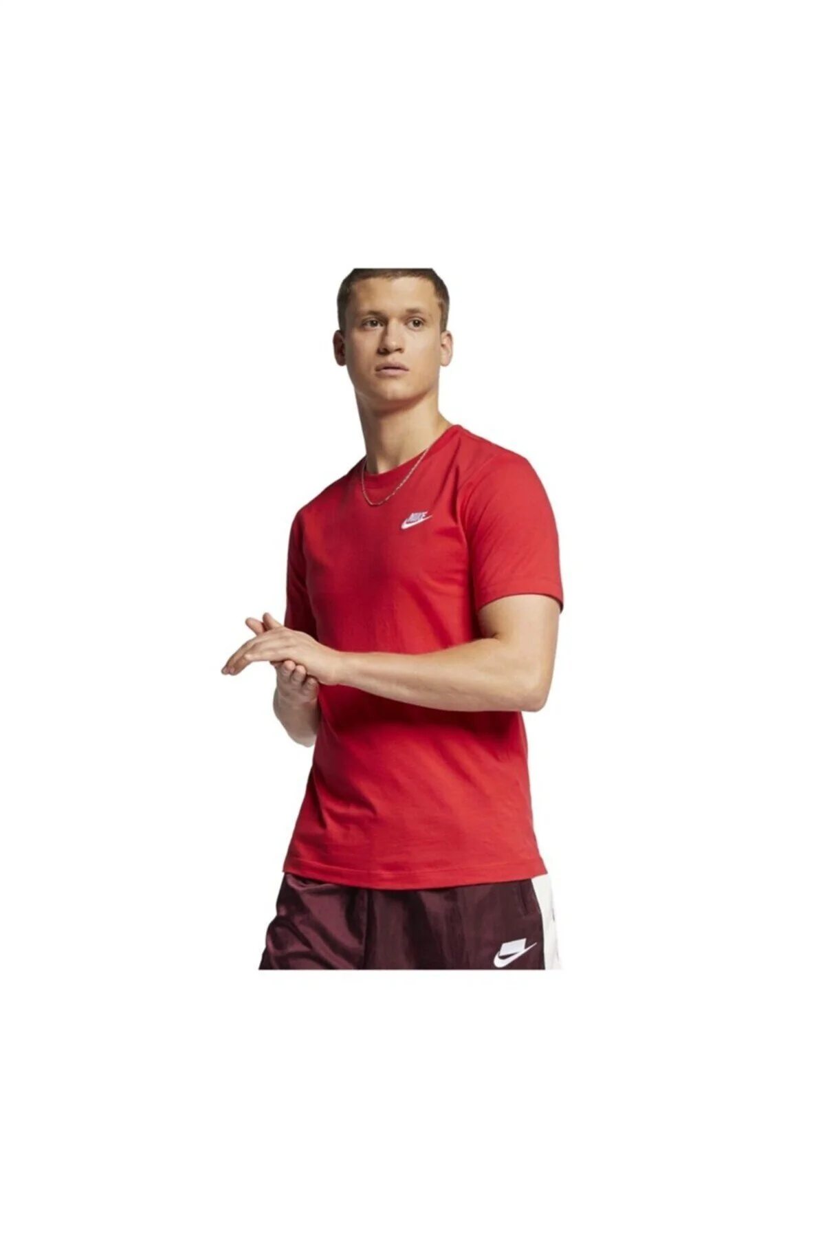 رکابی ورزشی قرمز مردانه باشگاه لباس T Nike