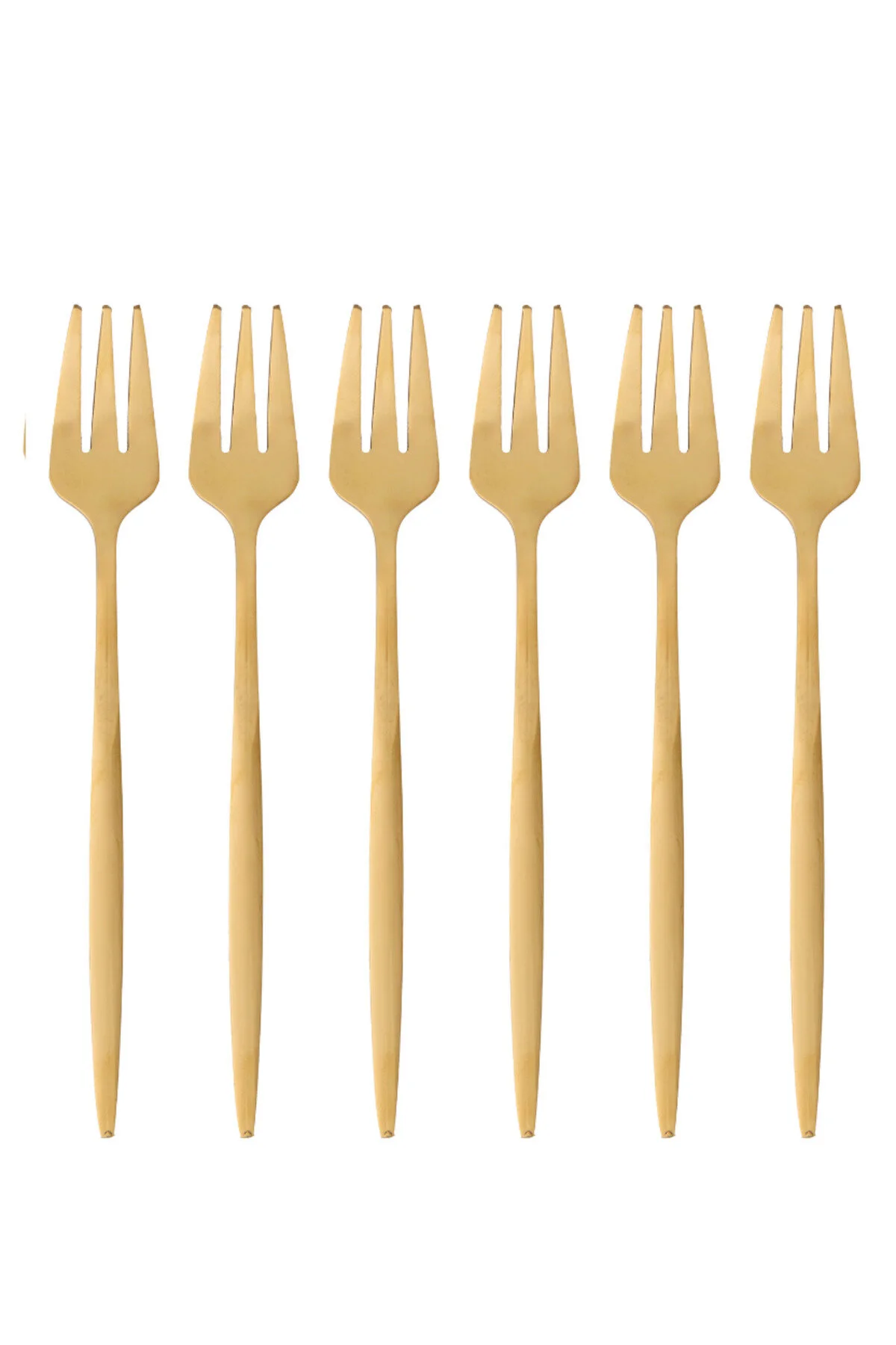 قاشق چنگال و چاقو زرد GOLD FORK 6 13 CM Kitchen Design Lab