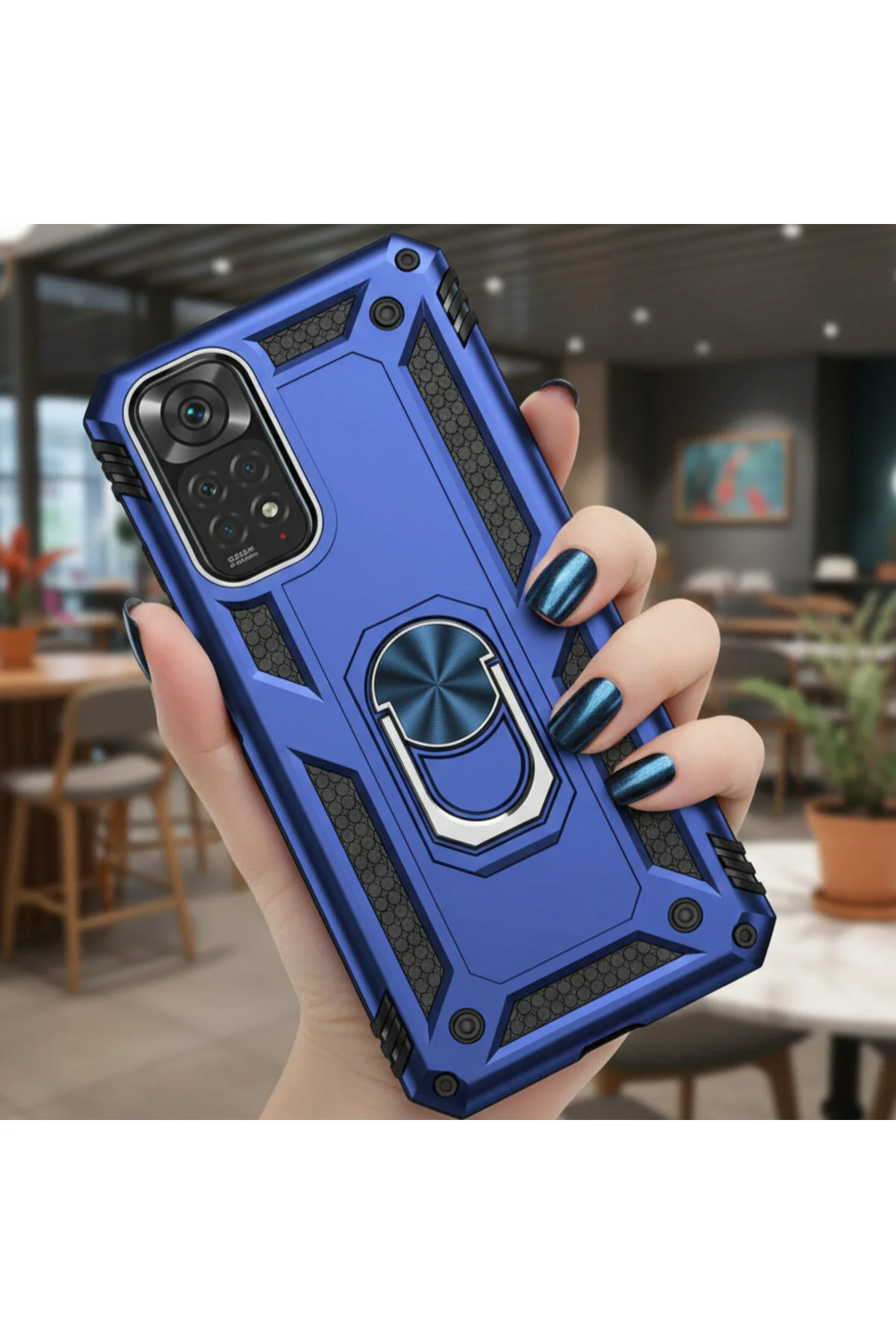 کاور و قاب روکش مخزن TPU مغناطیسی شیائومی REDMI NOTE 11S با پایه حلقه TechTrove