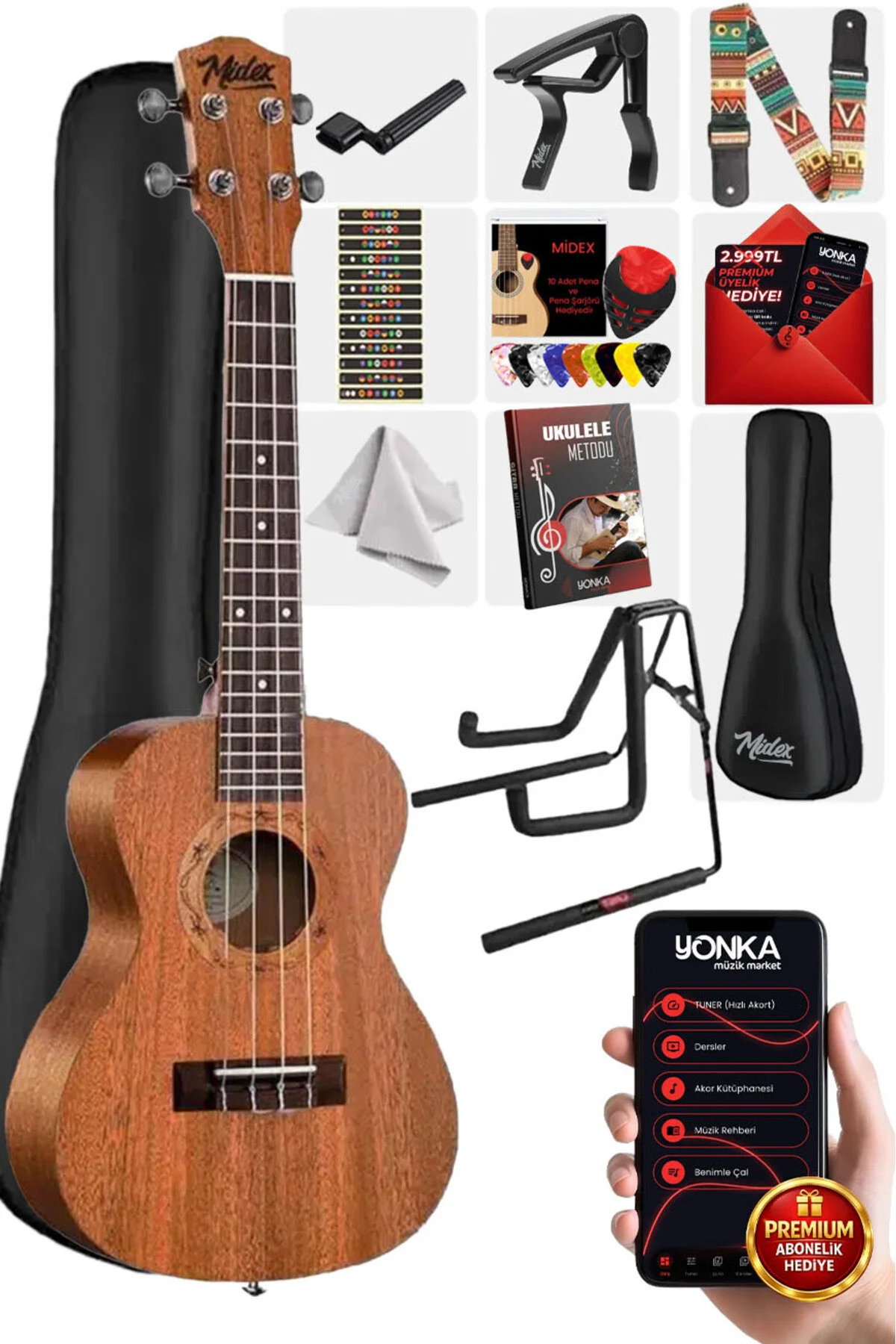 اوکلله مجموعه TN 26MC ST MAUN UKULELELE Midex