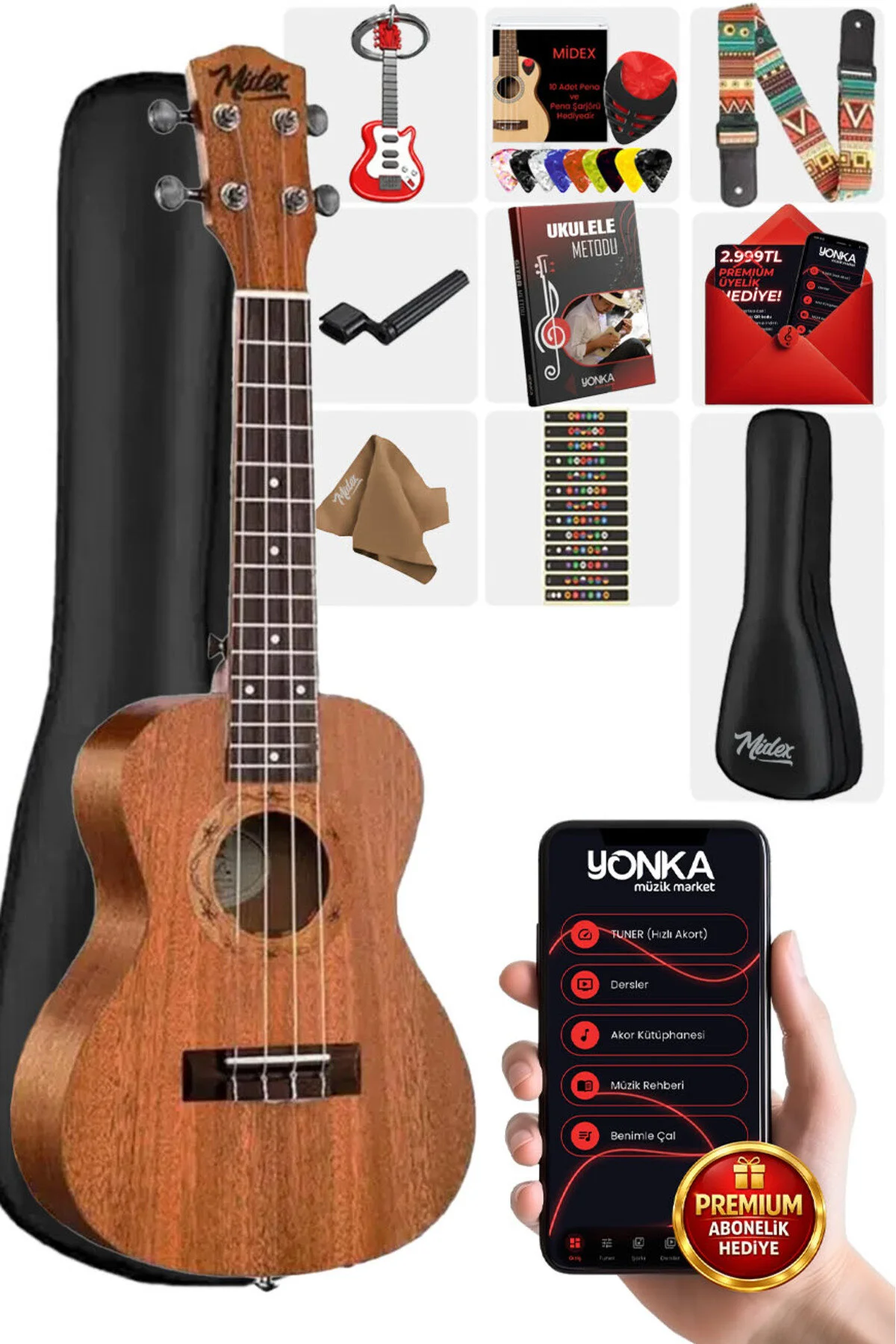 اوکلله SP 21MC مجموعه MAUN SOPRANO UKULELE Midex