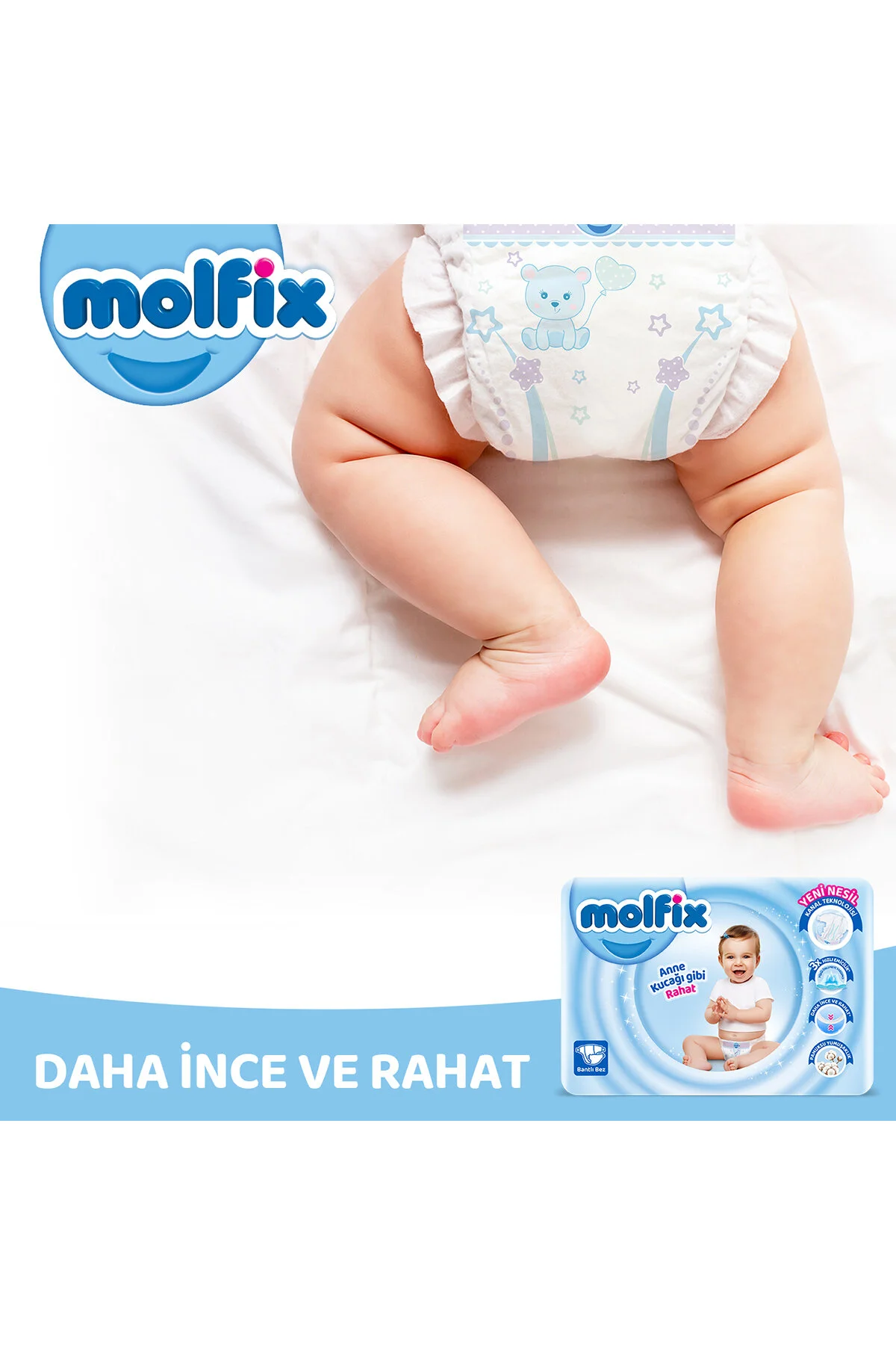 پوشک بچه سایز 3 میدی آپورچونیتی بسته 90 عددی اورجینال Molfix