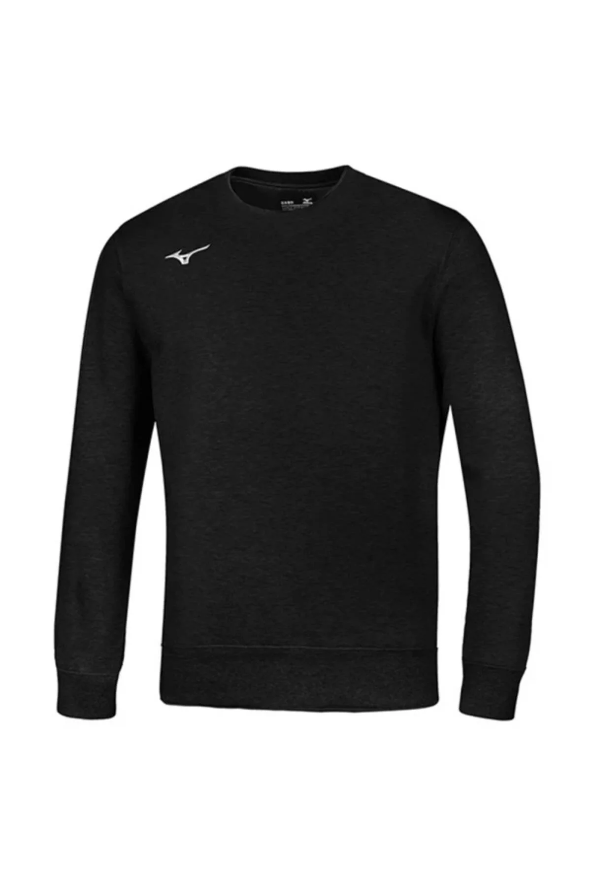 سویشرت ورزشی مشکی مردانه سیاه Terry خدمه Sweatshirt اورجینال Mizuno