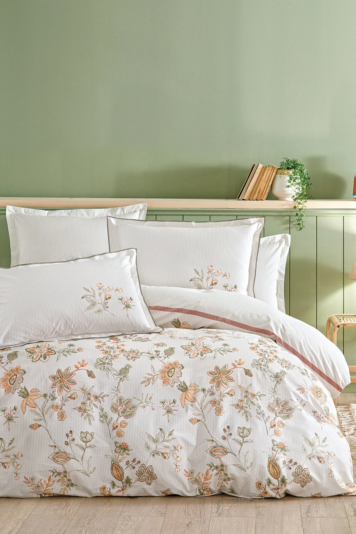کاور لحاف دو نفره IMELDA DOUBLE RANFORCE 100 ٪ COVET COVER SAGE Puffy