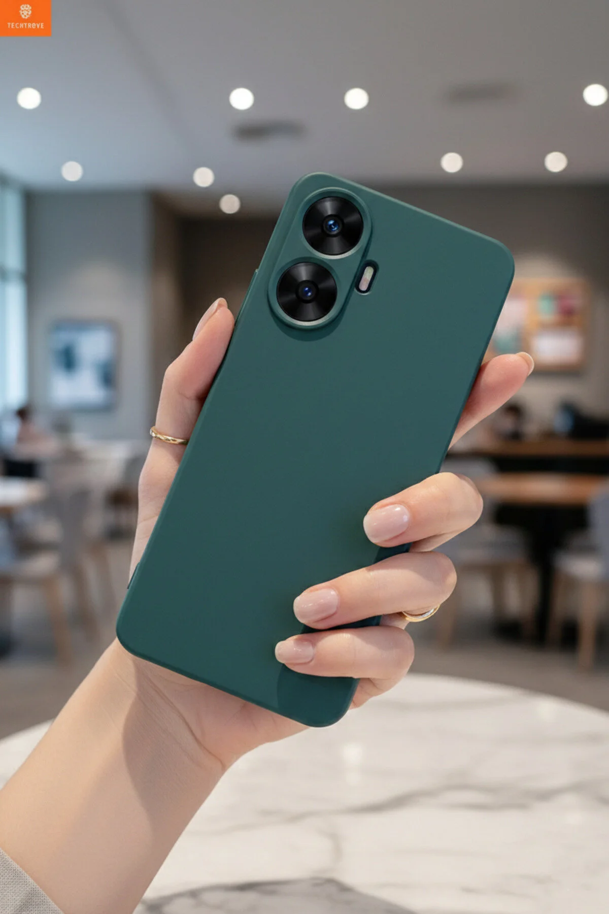 کاور و قاب REALME C55 داخل دوربین جنرال مخملی با سیلیکون رنگی محافظت شده پرتاب کیفیت TechTrove