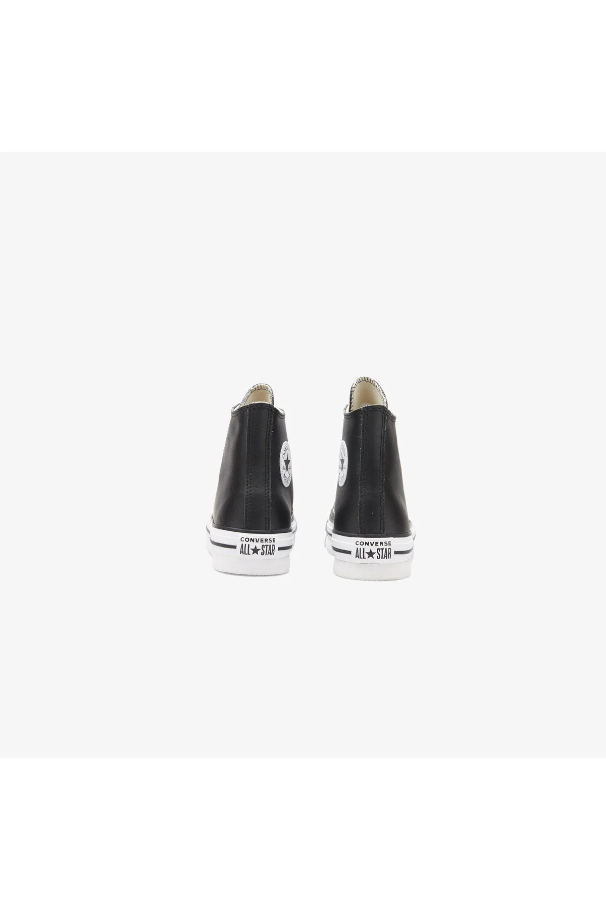 اسنیکر کفش کتانی مشکی زنانه چرم پلتفرم بالابر آل استار چاک تیلور کانورس Converse