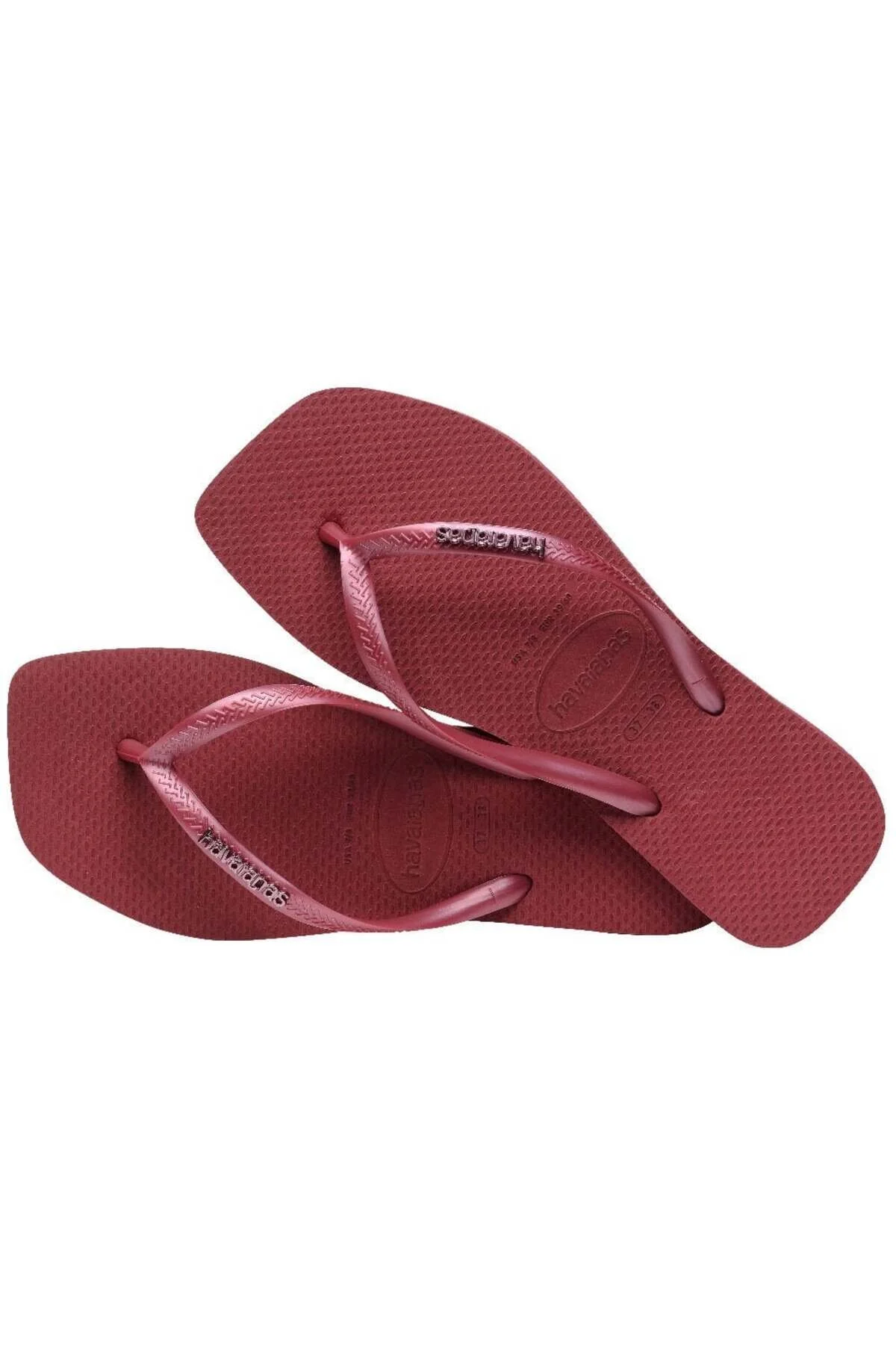 دمپایی قرمز زنانه کفش آرم مربع آمارانت هاوایاناس Havaianas