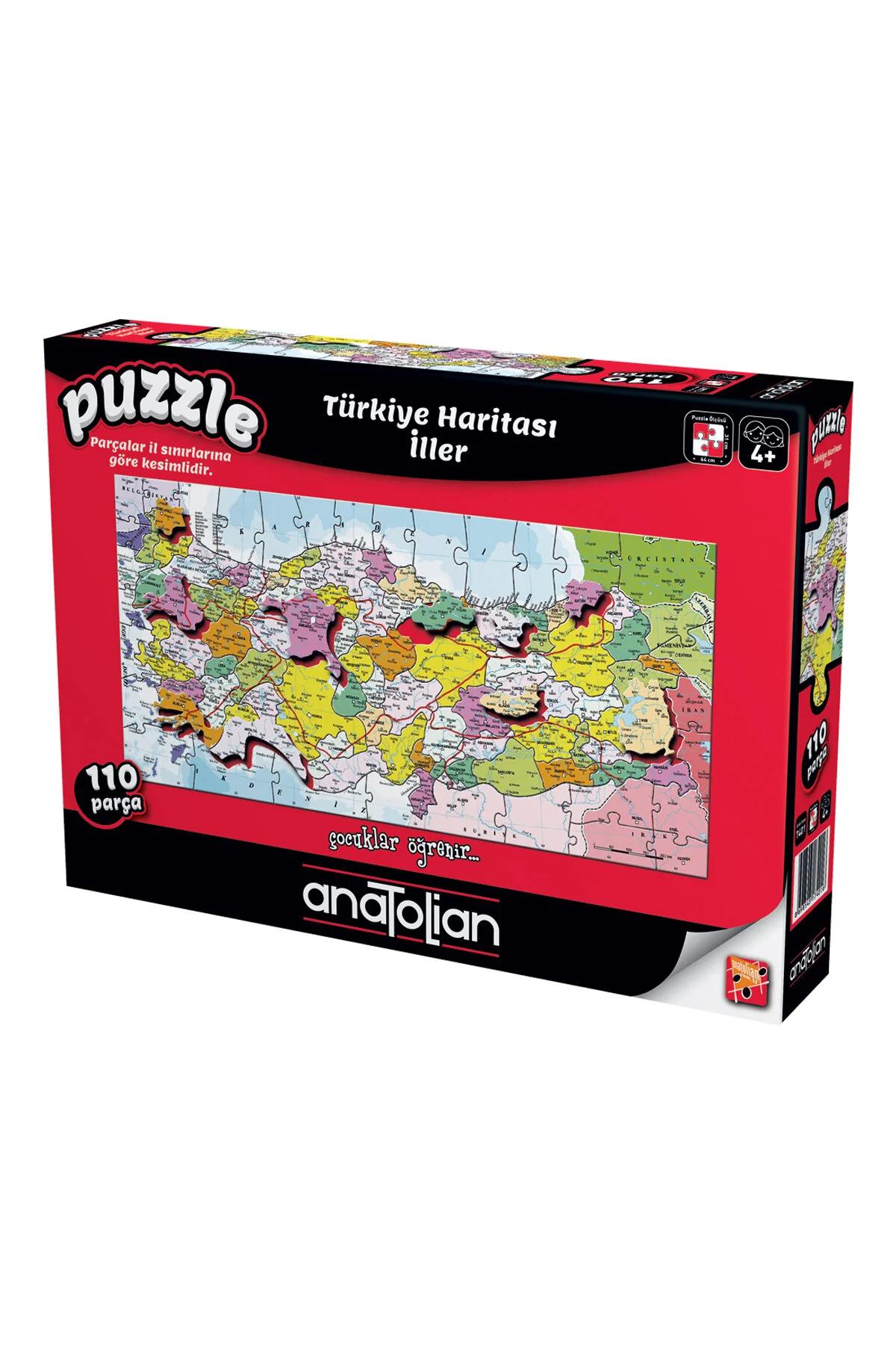پازل ها و یاپبوزهای کودک نقشه استان های ترکیه آموزشی 110 تکه کد:7401 ANT7401 Anatolian Puzzle