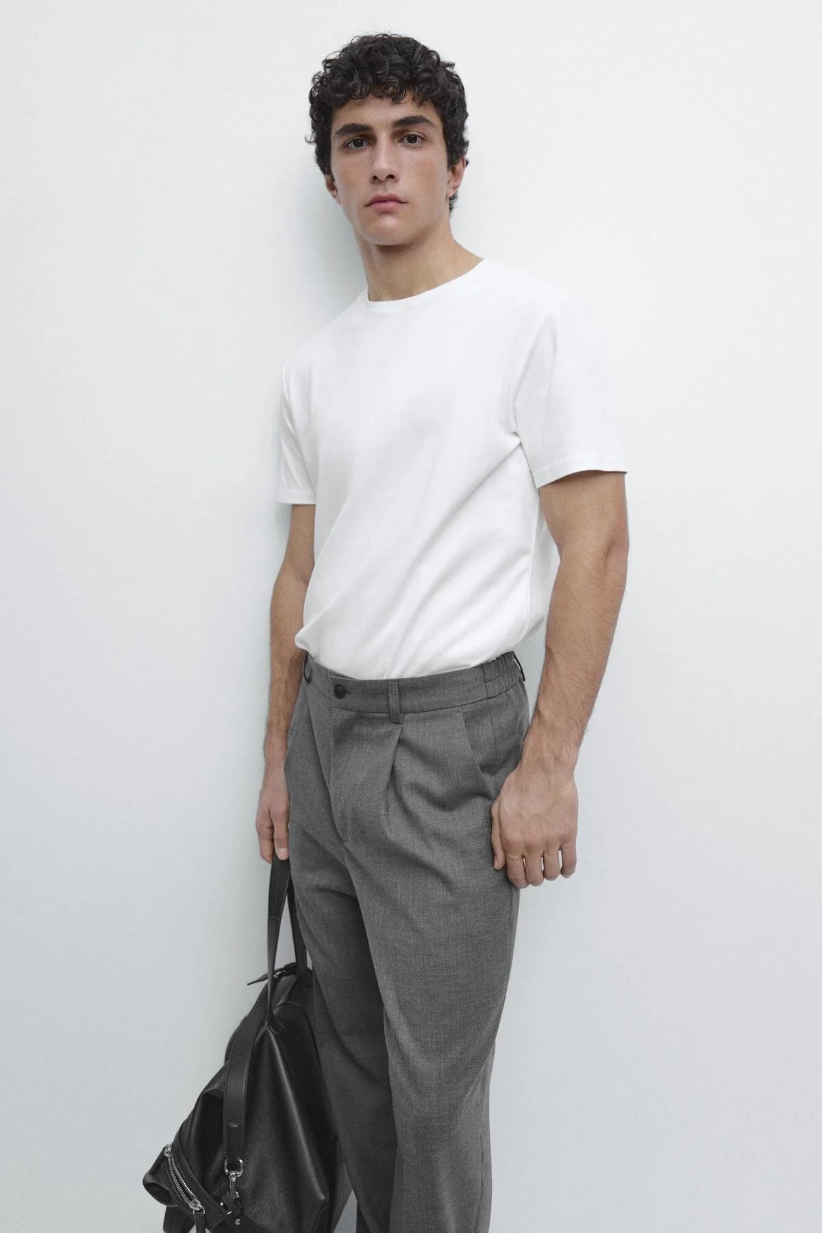 تی شرت 100 ٪ MERSERTZE COTTON T SHTRT Massimo Dutti