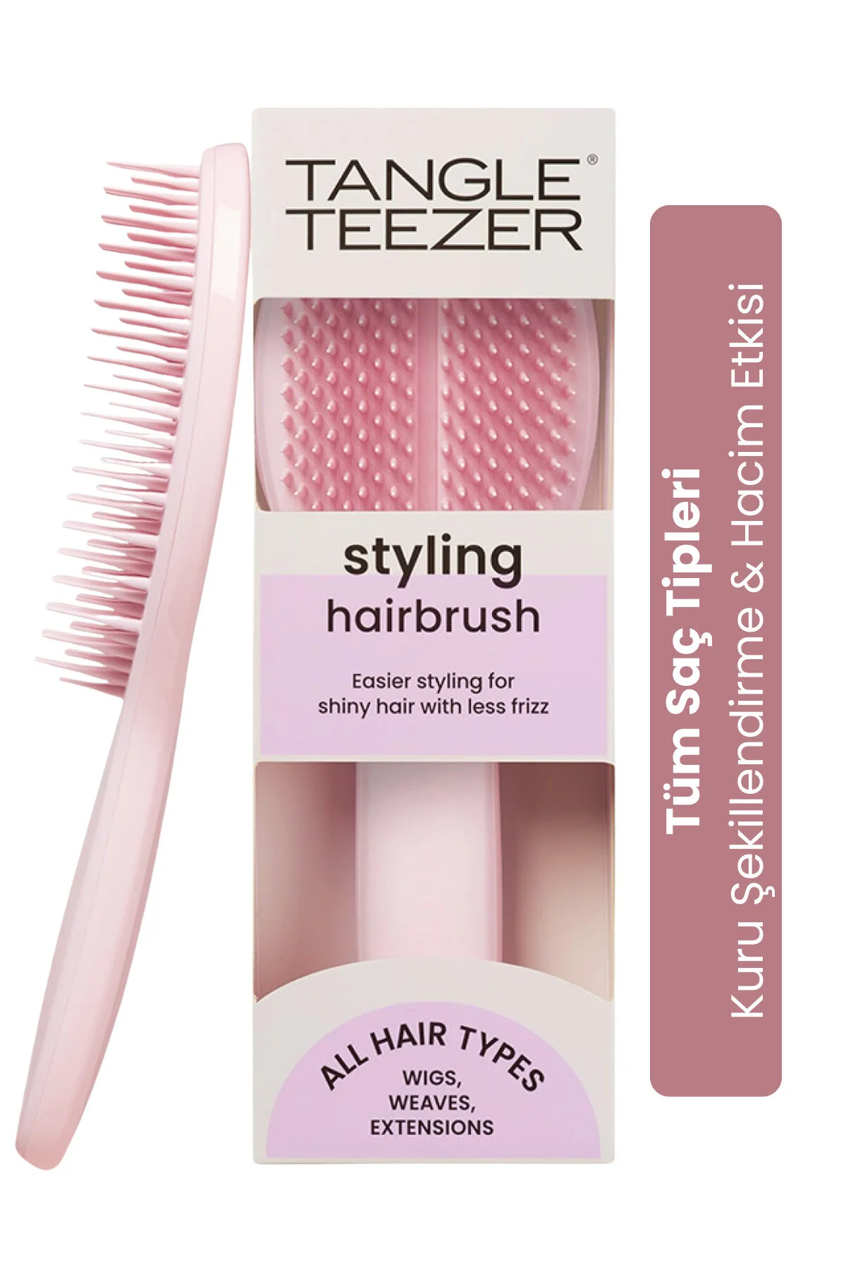 برس و شانه مو قهوه‌ای نهایی استایلر هزاره صورتی اورجینال Tangle Teezer