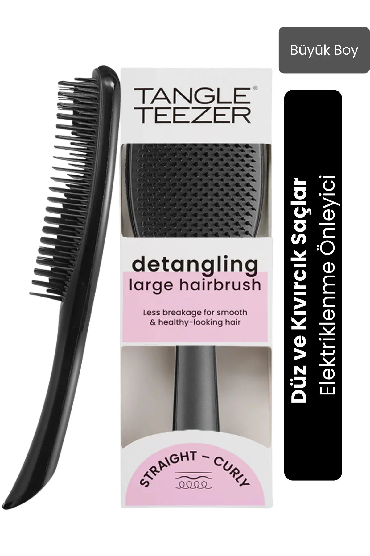 برس و شانه مو مشکی براق سیاه بزرگ Tangle Teezer