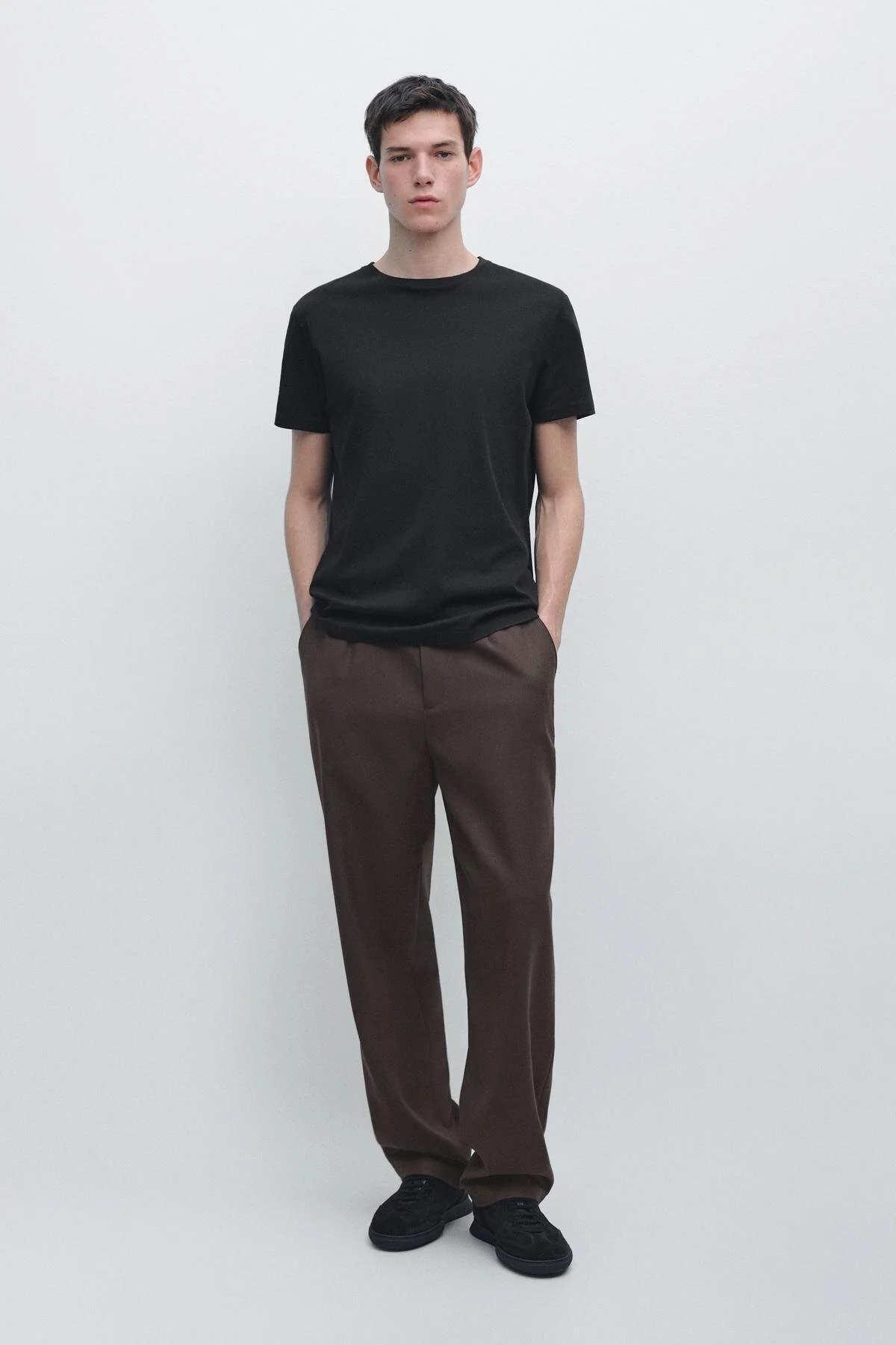 تی شرت 100 ٪ MERSERTZE COTTON T SHTRT Massimo Dutti