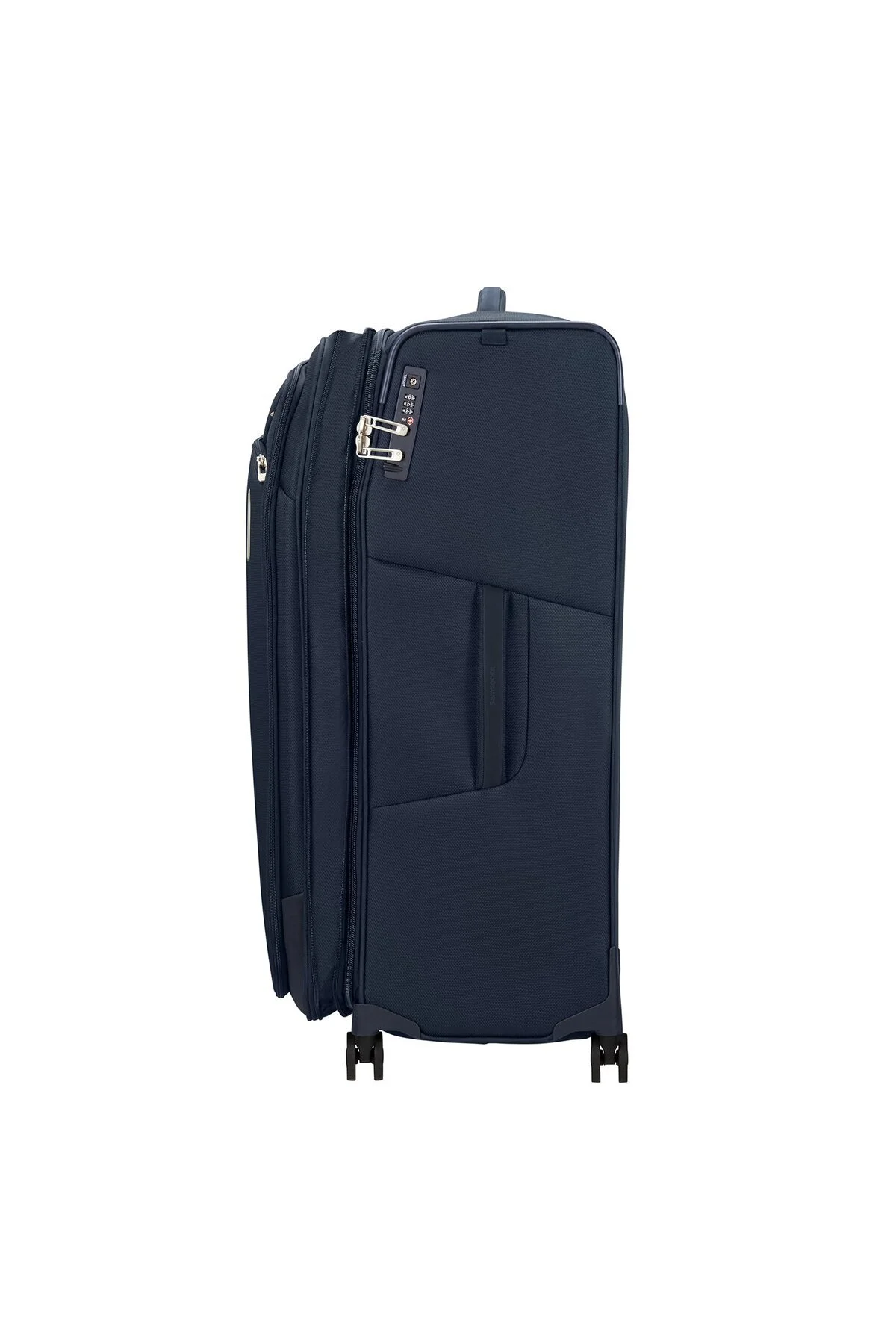 چمدان و ساک آبی مردانه زنانه 82 سانتی متر با 4 چرخ اندازه بزرگ Samsonite