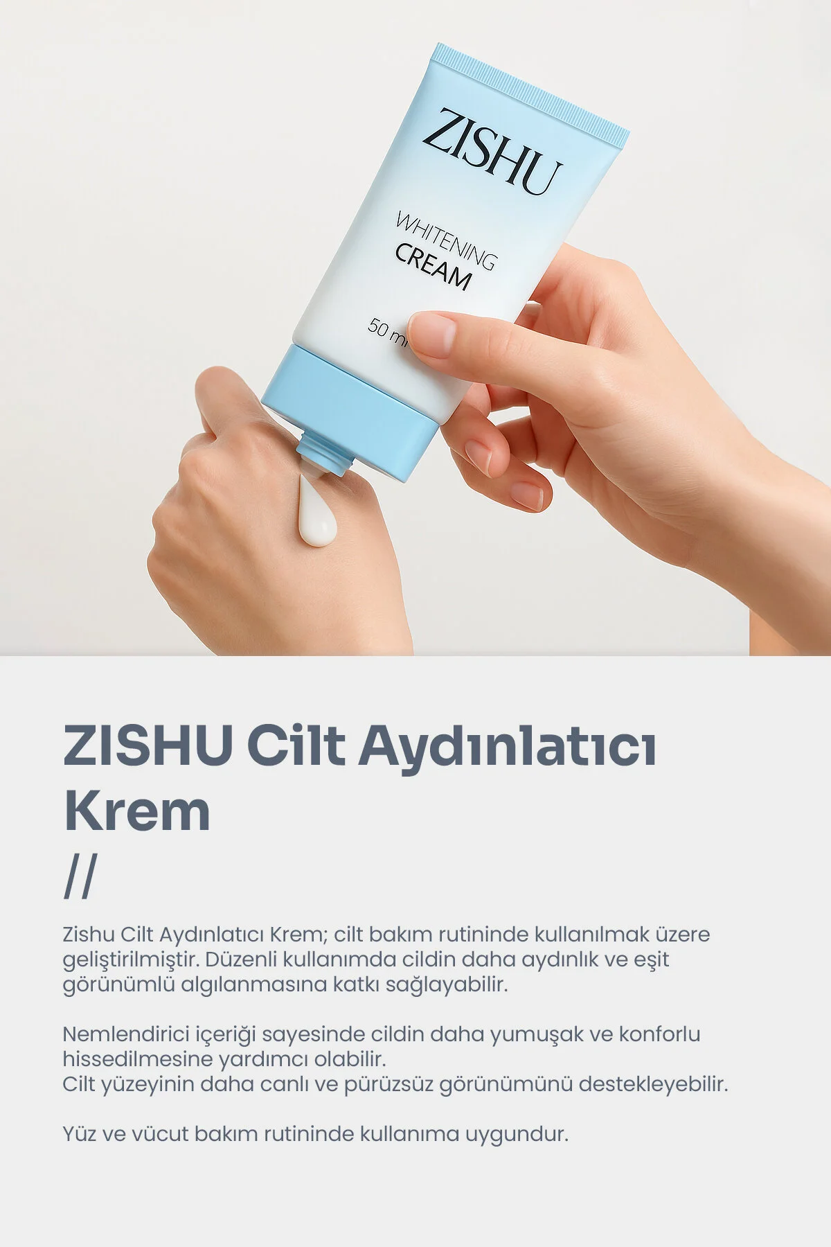 کرم صورت روشن کننده 50 میلی لیتر مناسب برای انواع پوست ZİSHU
