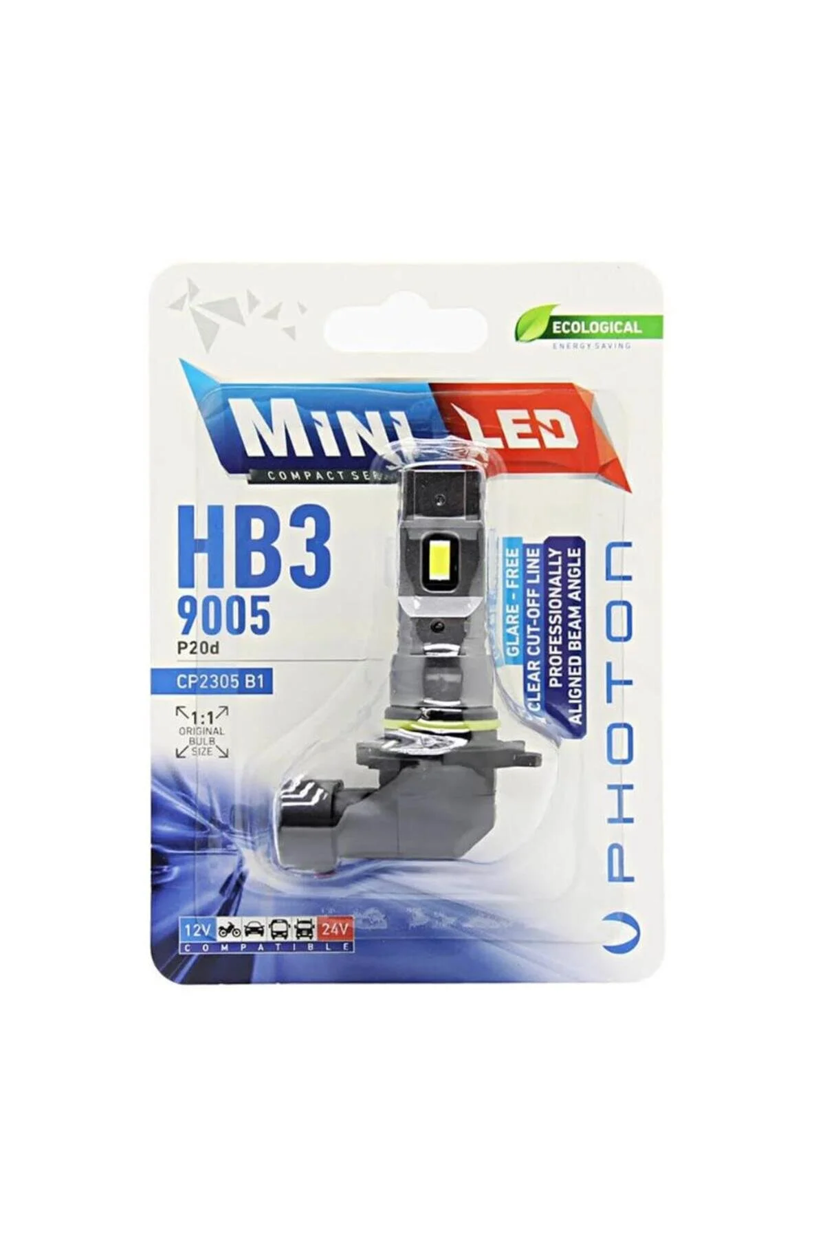 لامپ خودرو MINI HB3 9005 12 24V LED COMPACT تک تاول CP2305 B1 Photon