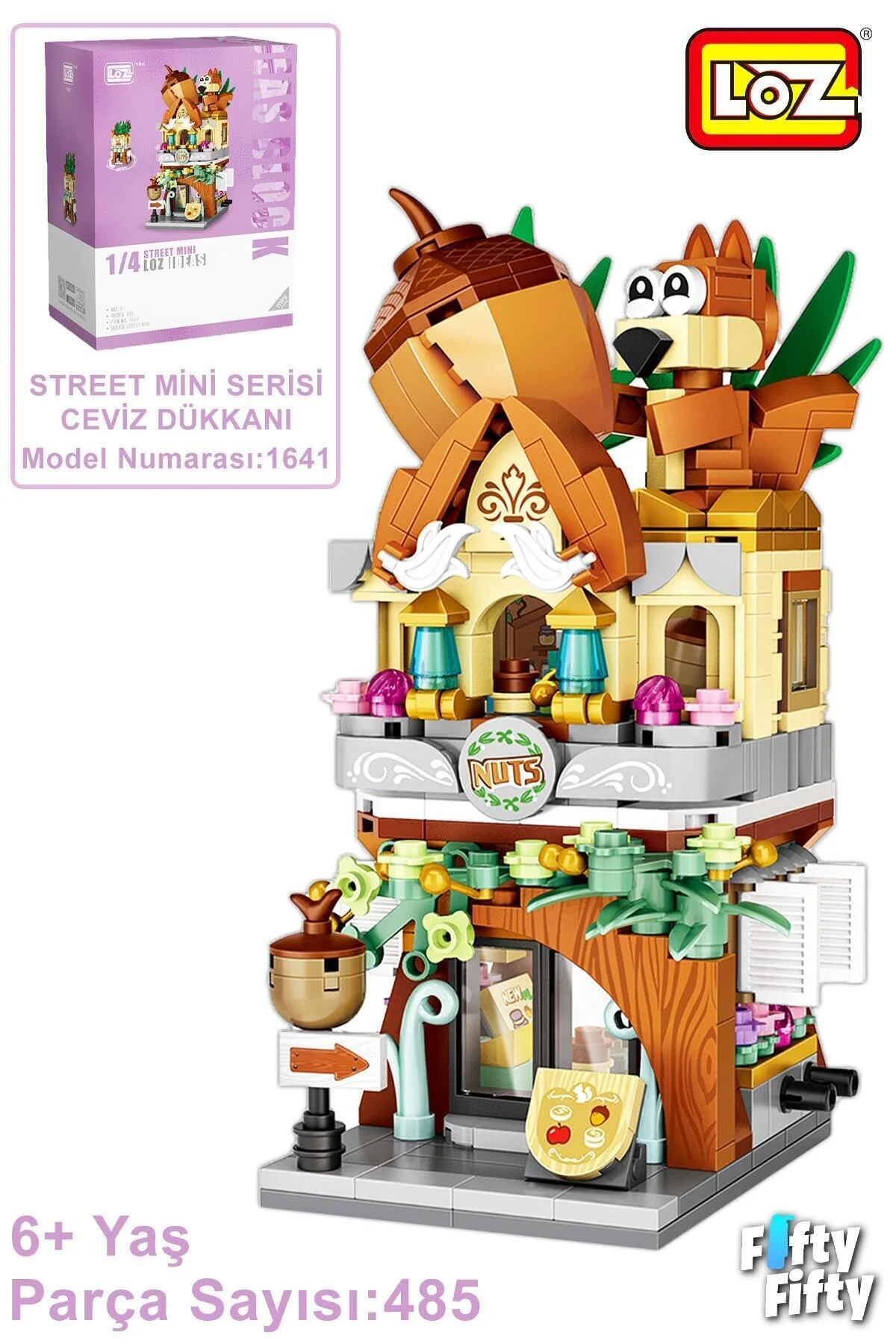 لگو و اسباب بازی های ساخت محور مجموعه ساز LOZ STREET MINI SERIES NUT SHOP LZ1641 485 PIECES از ترکیه Vagonlife