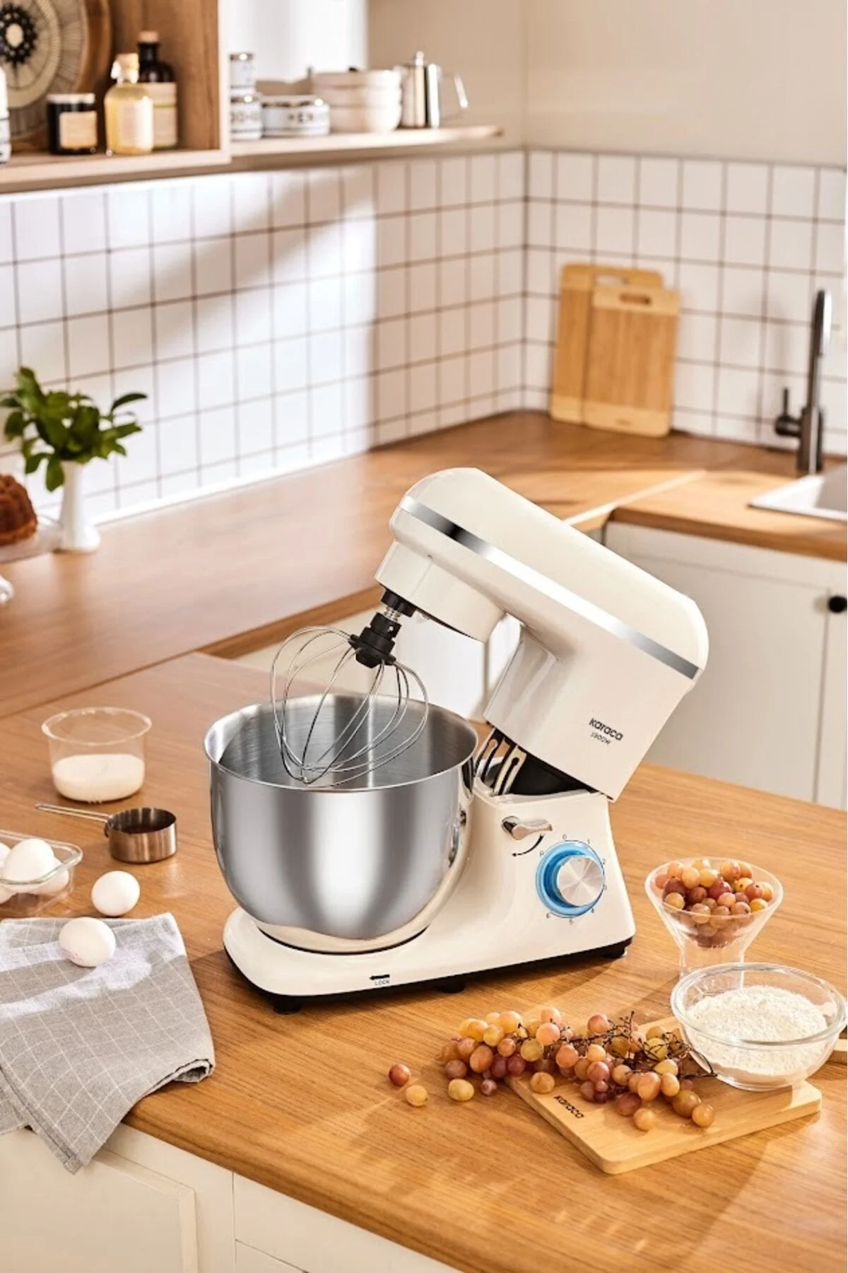 میکسر و ست استند CHEFCRAFTER KITCHEN CHEF 1900 W سفید چینی اورجینال Karaca