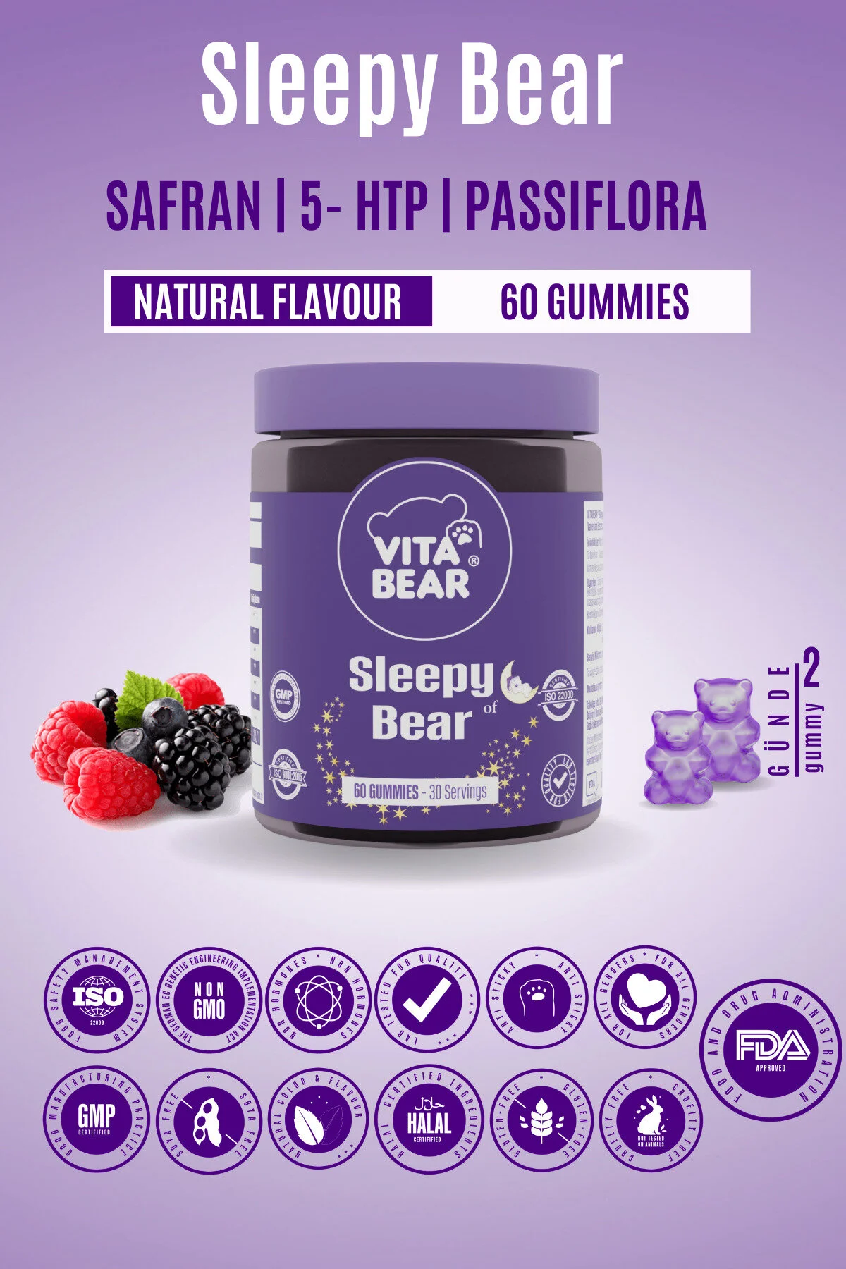 ویتامین ویرایشگر خواب خرس آور 60 لثه Vita Bear
