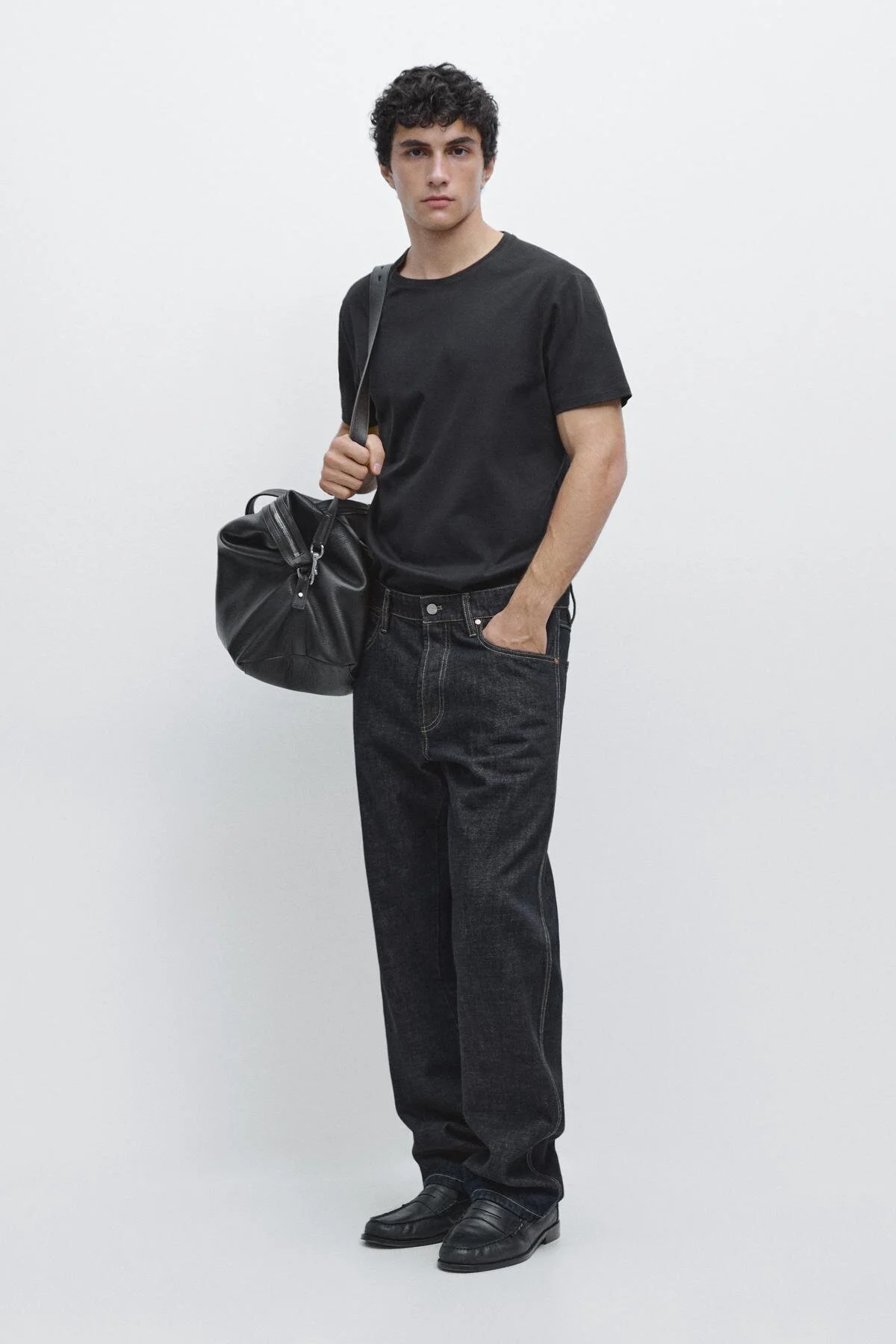 تی شرت 100 ٪ MERSERTZE COTTON T SHTRT Massimo Dutti