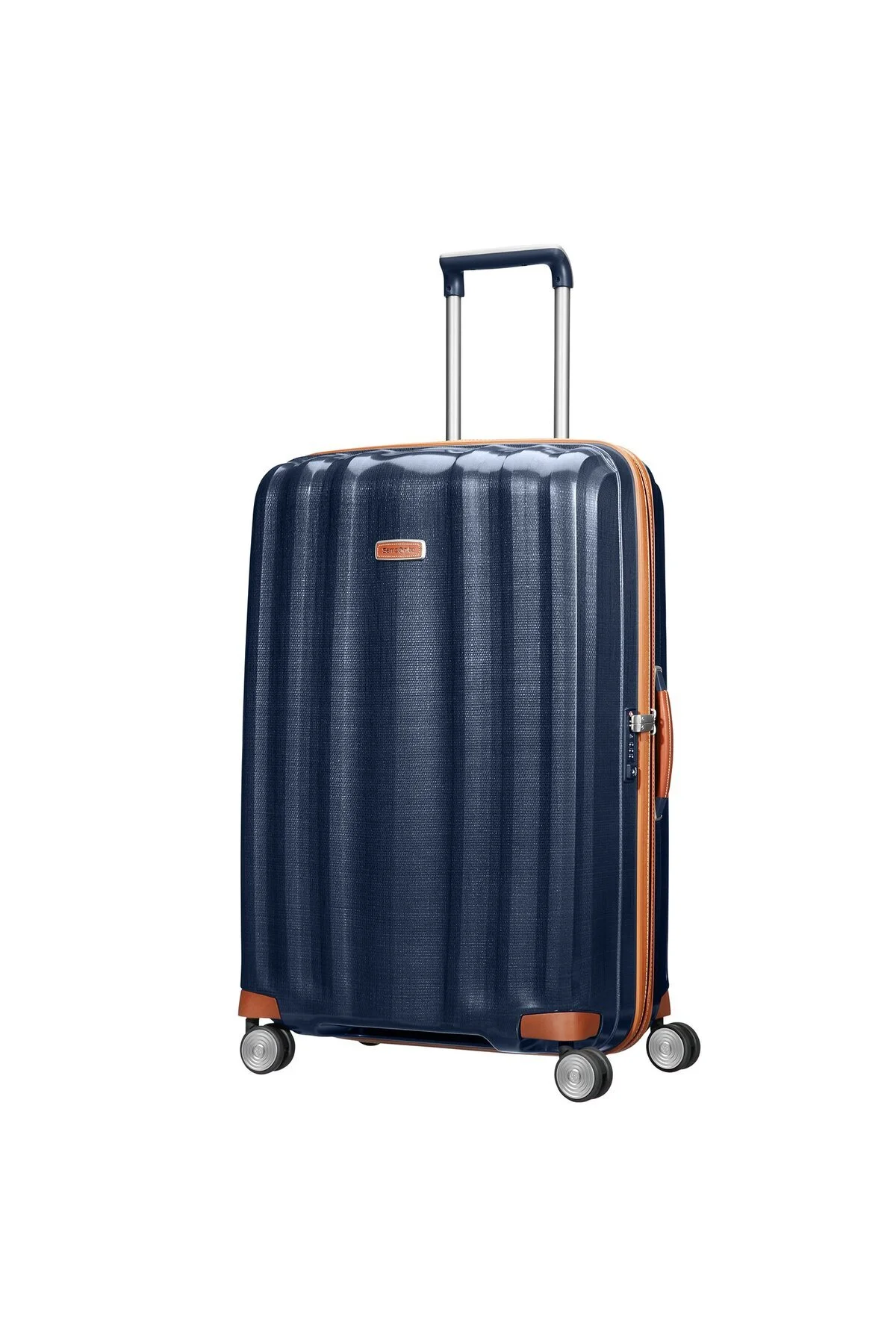 چمدان و ساک آبی مردانه زنانه LITE CUBE DLX 4 چرخ بزرگ 82 سانتی متر Samsonite
