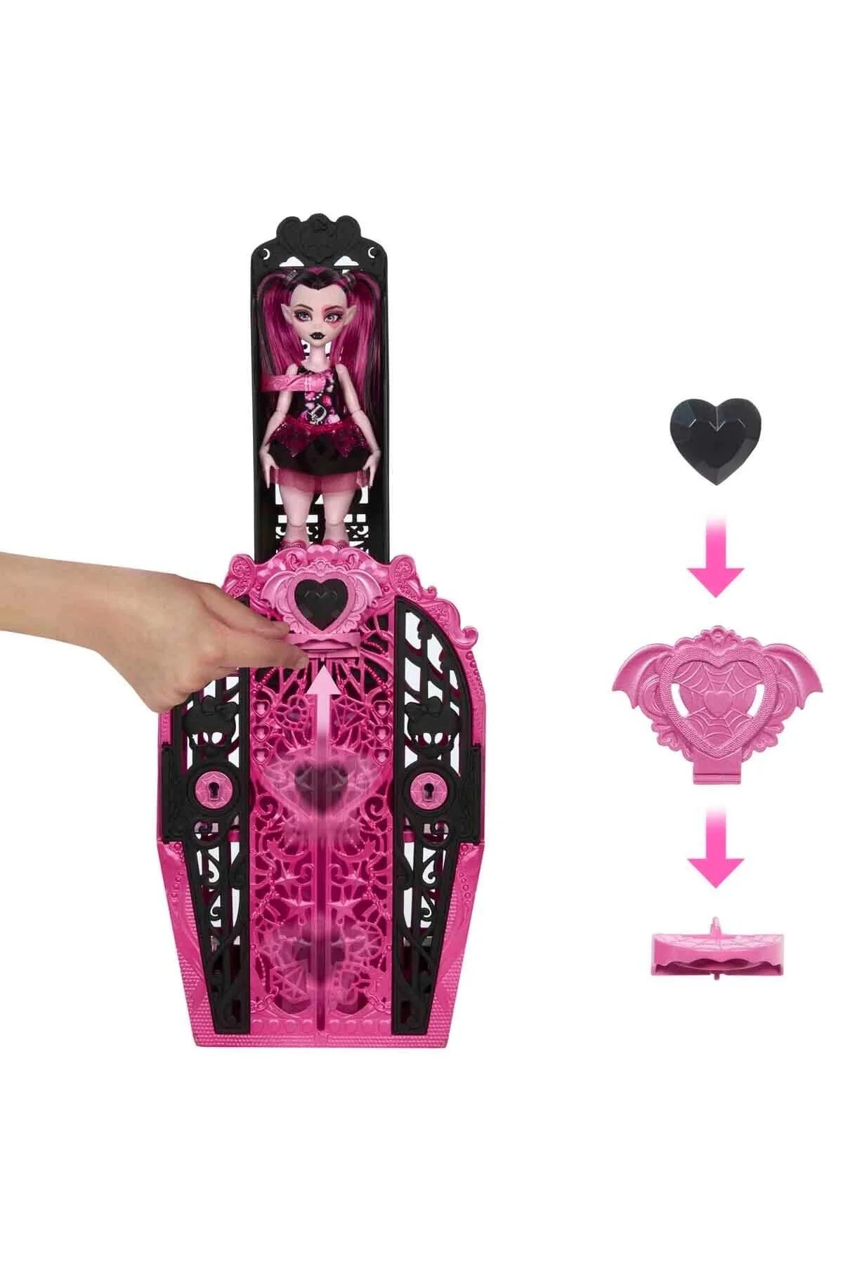 عروسک های مدل دوستان مرموز با رمز و راز DRACULAURA HXH84 MONSTER HIGH