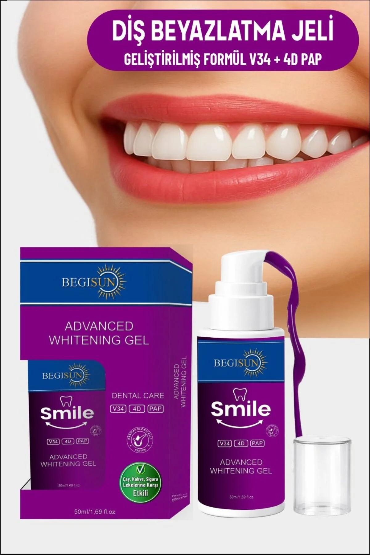 Hismilekit ژل سفید کننده دندان بنفش ۳۰ میلی لیتر