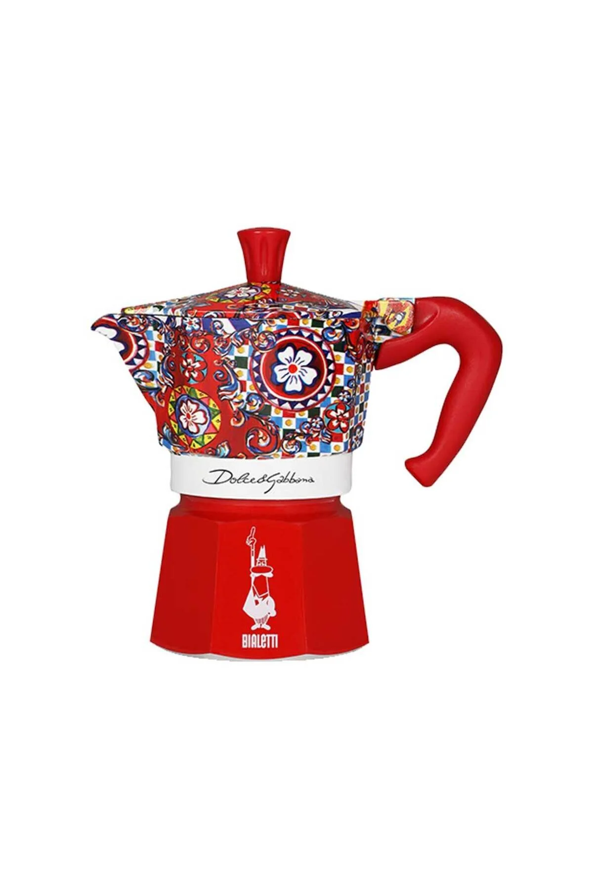 موکا پات قرمز Dolce & Gabbana Moka Pot Express 3 فنجان بیالتی  Bialetti