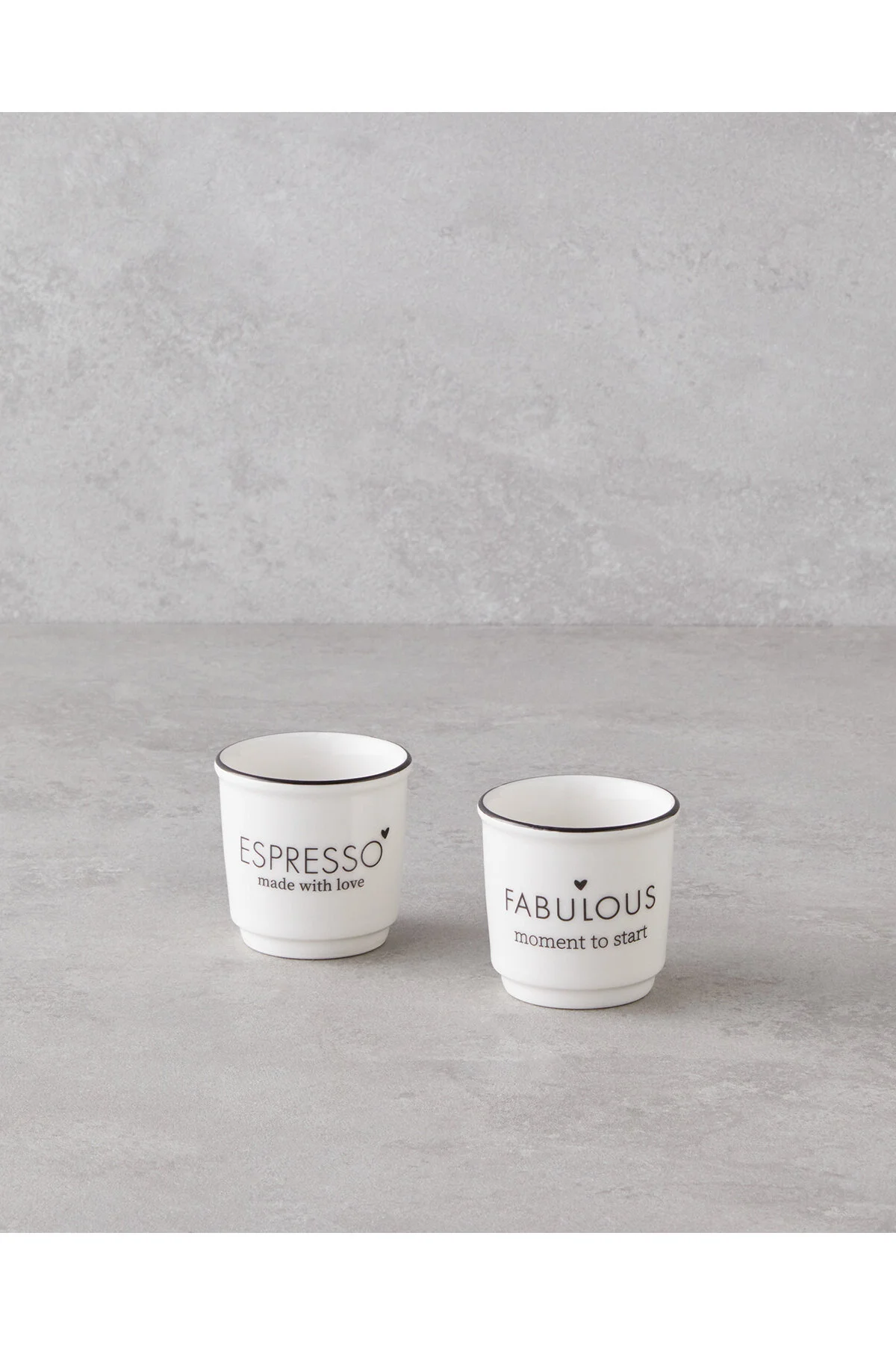 فنجان قهوه PORCELEEN BONE 2 PC CUP EPPRESSO 90 میلی لیتر سفید English Home