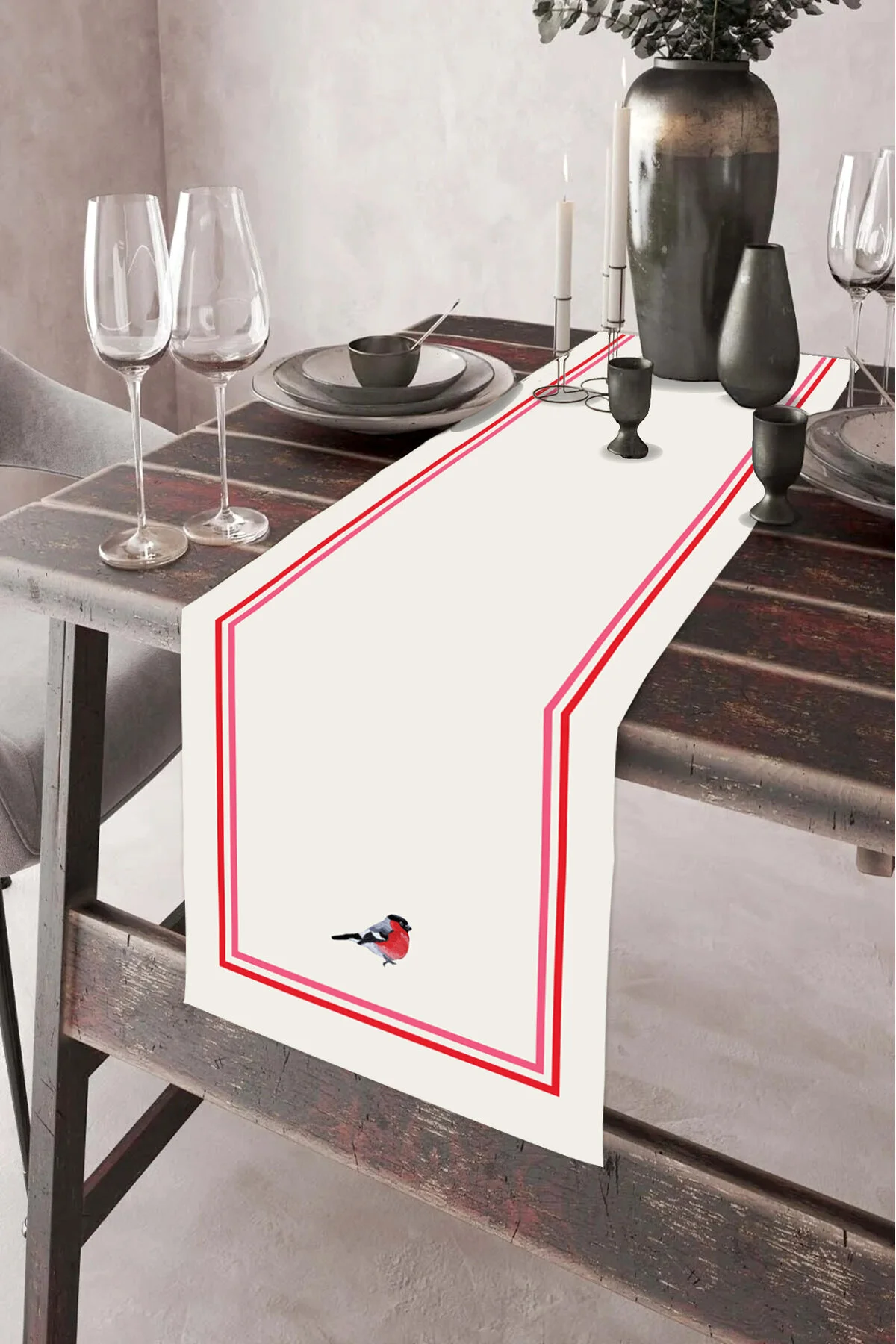رانر و زیر بشقابی 40X140CM بافندگی لکه باف اورجینال AYMİRAHOME