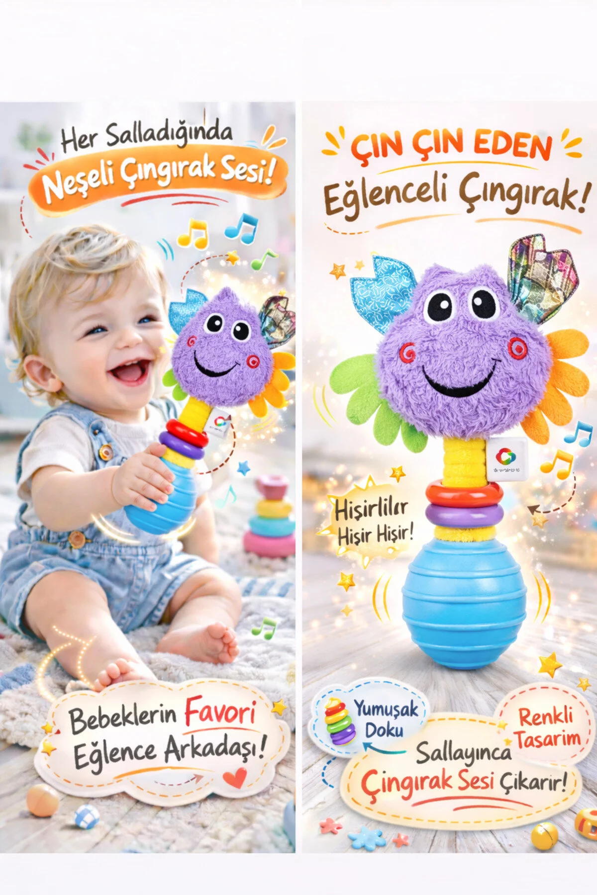 اسباب بازی های پشمی SOZZY TOYS COLORFUL CRAB SZY179 بنفش Genel Markalar