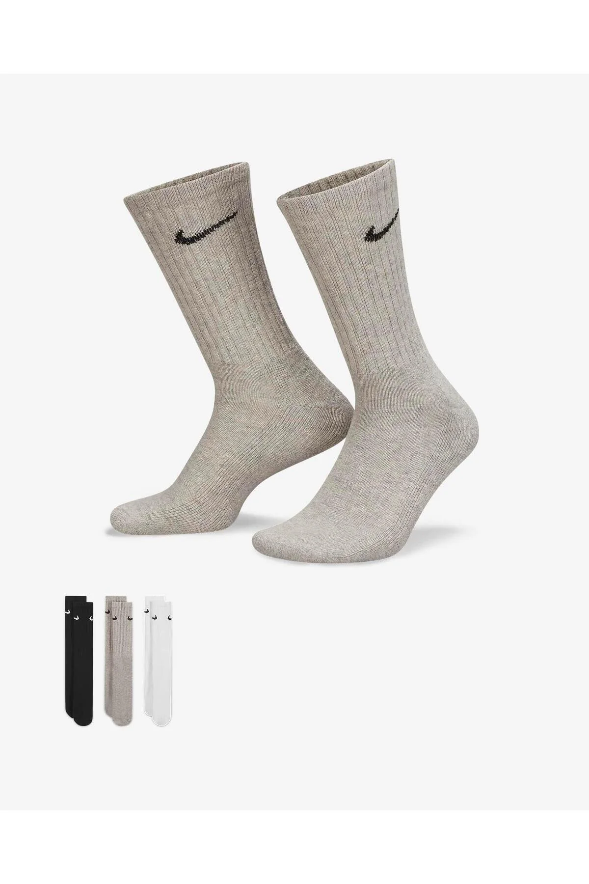 جوراب ورزشی سفید مردانه و زنانه ترکیبی نخی نایک برند US Nike