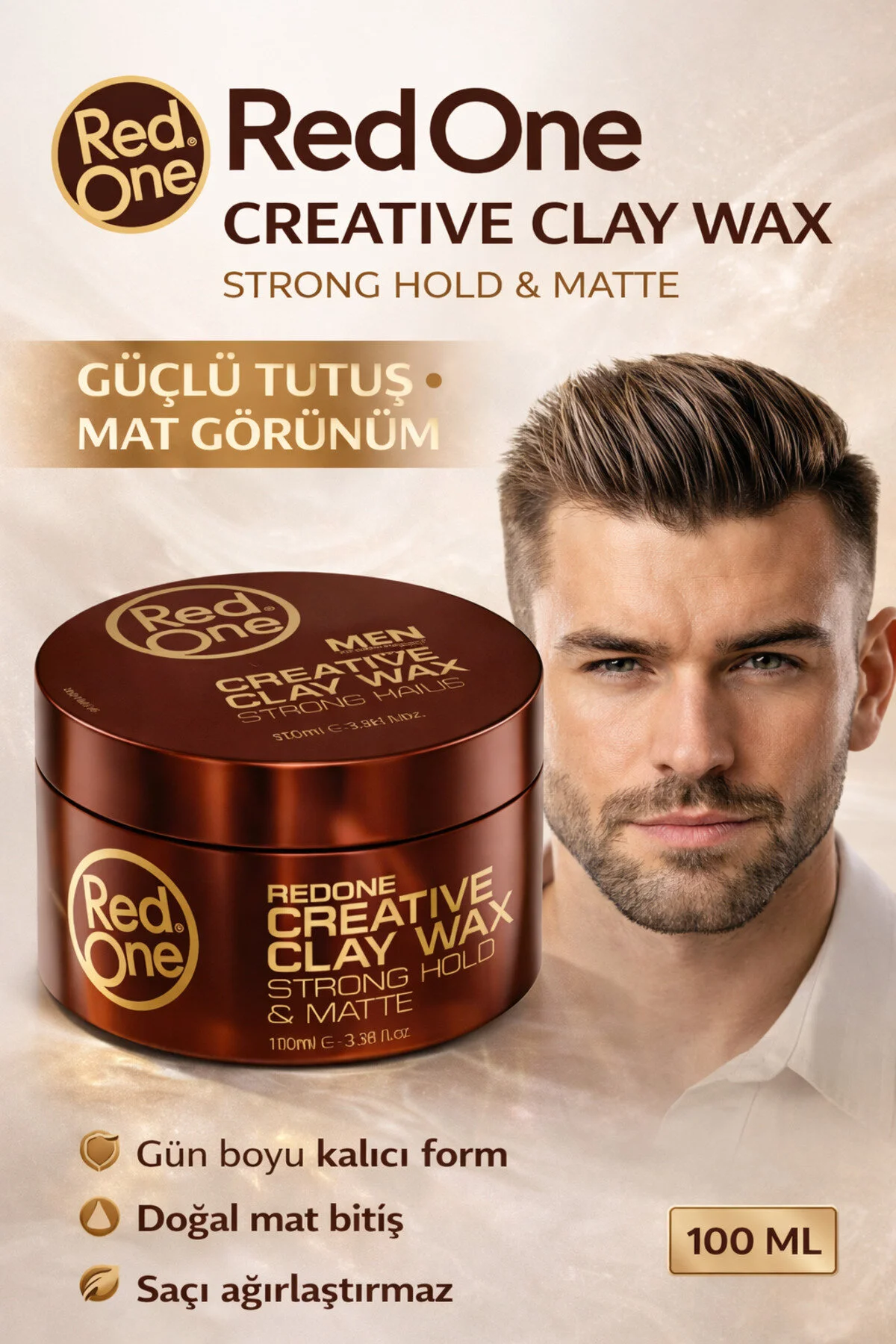 واکس موی مردانه 100 میلی لیتری با ظاهر مات و قدرت نگه‌داری بالا Red One