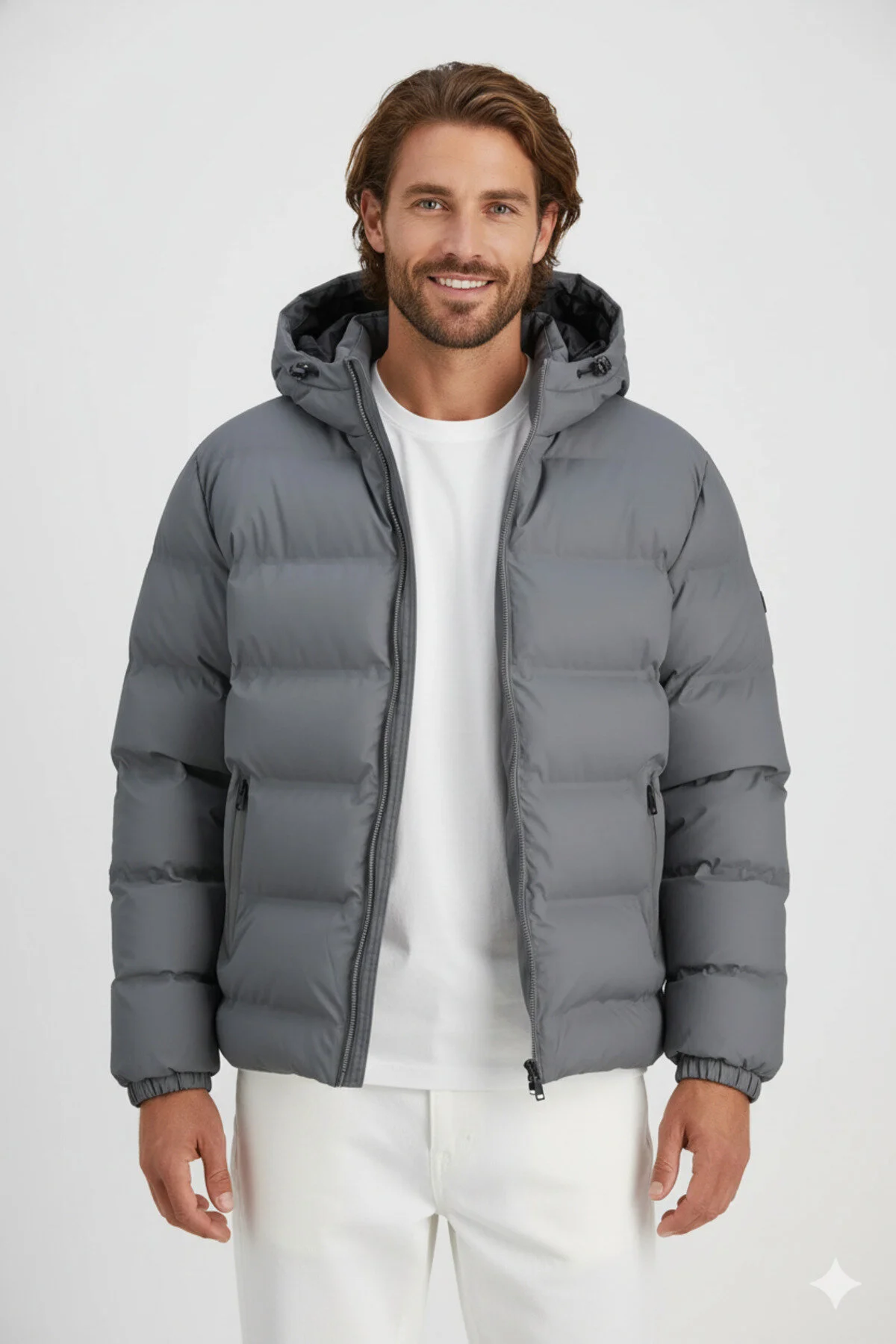 کاپشن ژاکت پف دار با ظاهر چرم مصنوعی JJELEMENTS 12279239 Jack & Jones