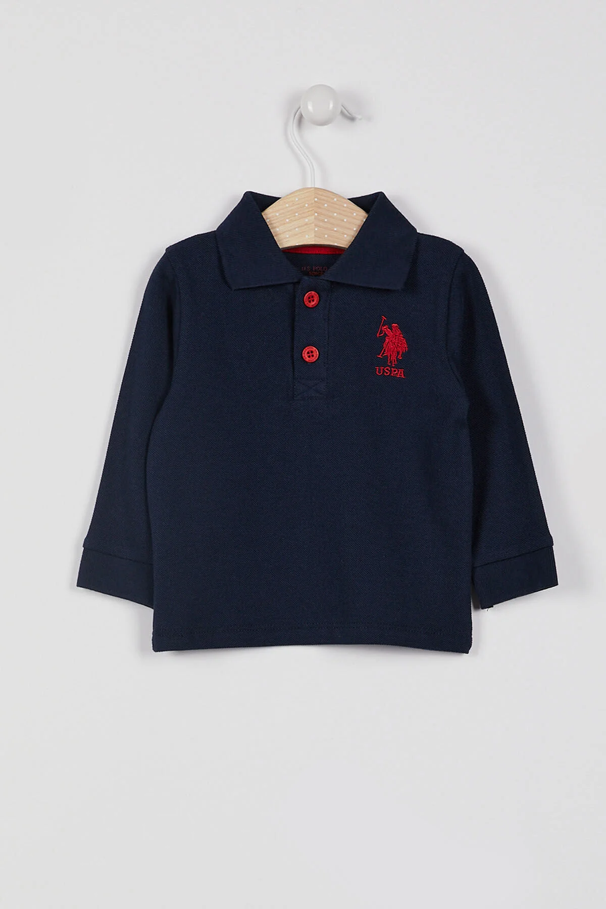 U.S. Polo Assn. پایه. سویشرت یقه بلند نوزاد پسر با مجوز پولو اسن
