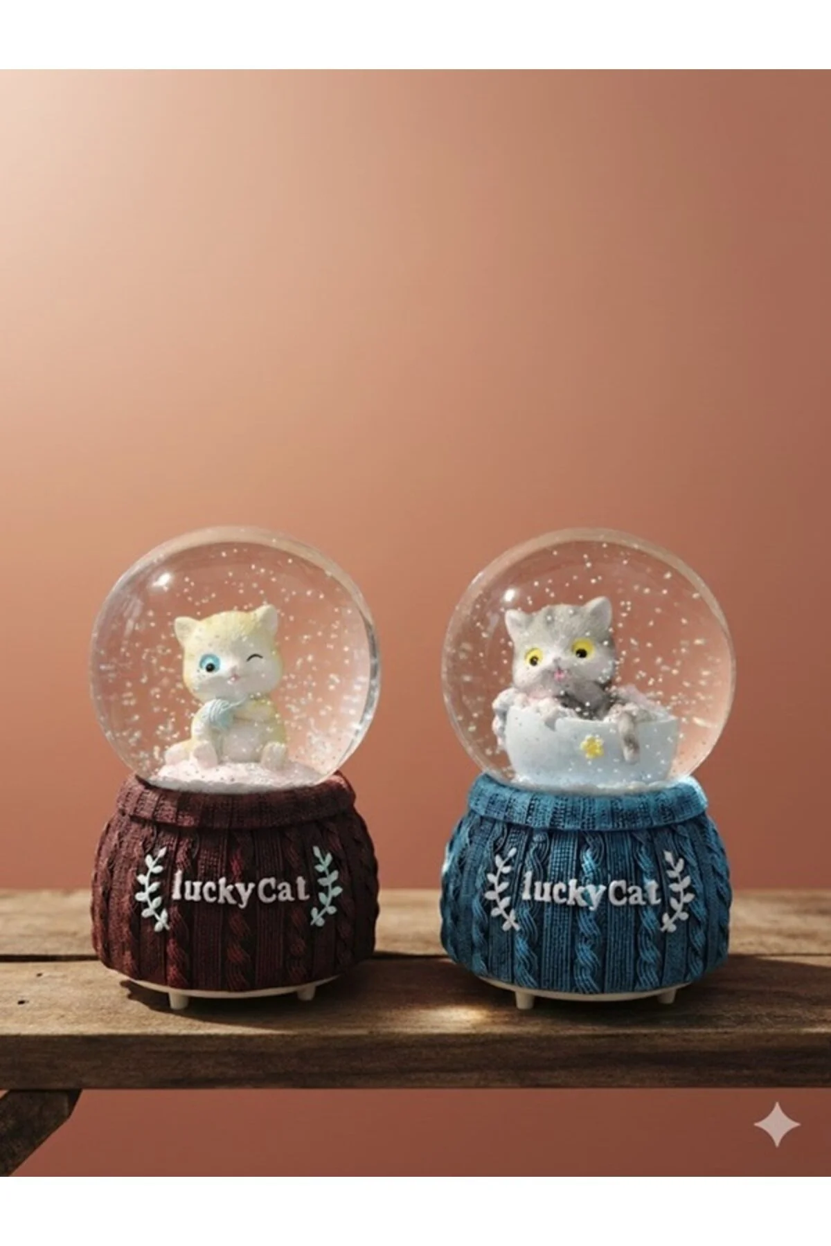 گوی برفی هدیه گربه ناز SNOW GLOBE و جعبه موسیقی از ترکیه Keyfi Sepet