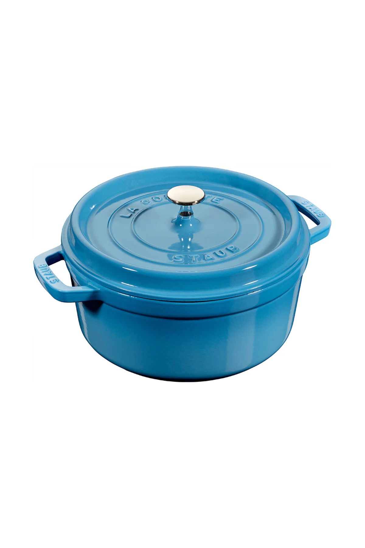 قابلمه وسایل آشپزی ریخته گری LA COCOTTE دور 24 سانتی متر آبی یخ STAUB