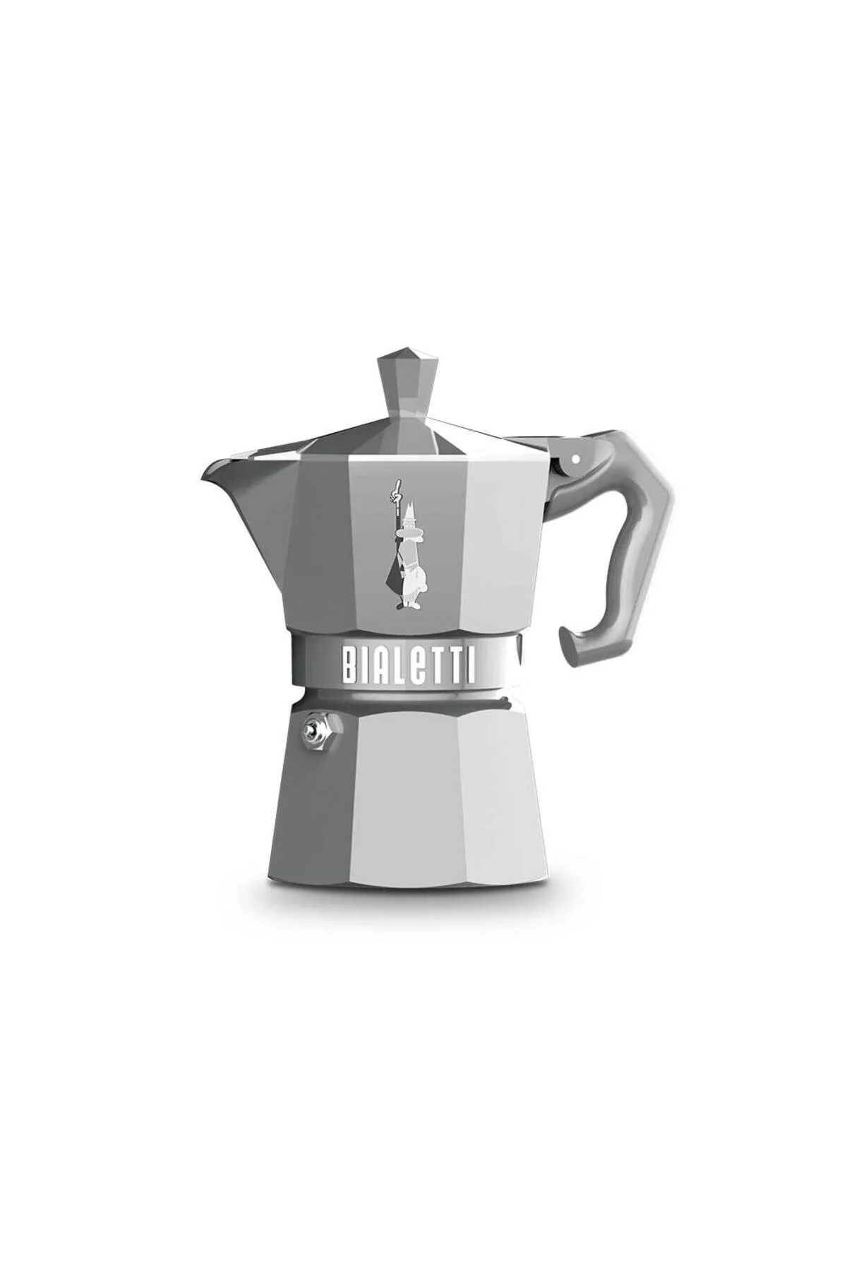 موکا پات چند رنگ Moka منحصر به فرد 3 فنجان خاکستری بیالتی  Bialetti