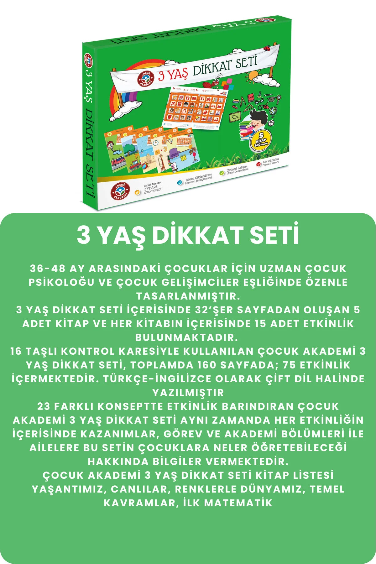 اسباب بازی آموزشی 3 سال اصل اورجینال Çocuk Akademi