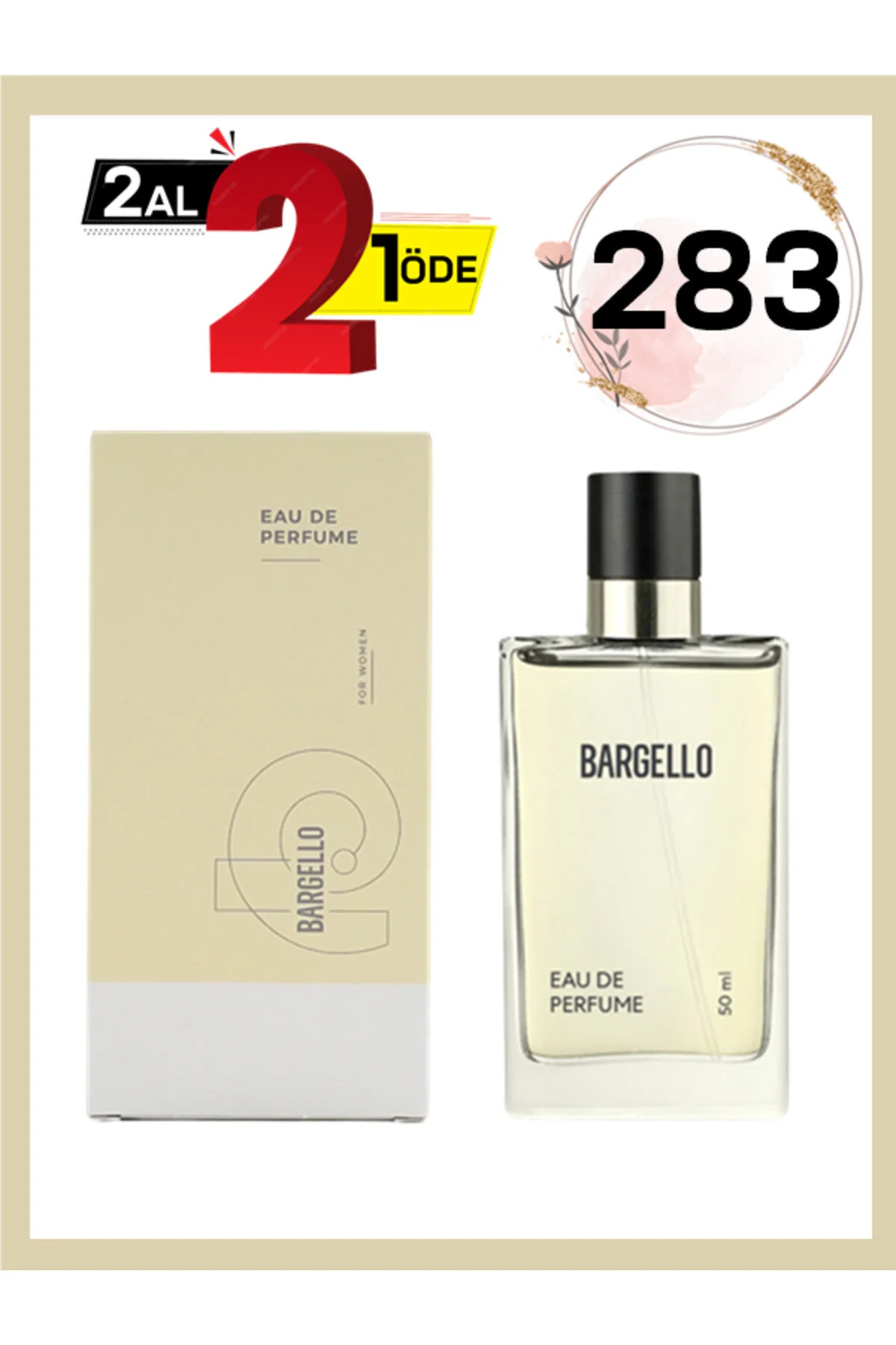 عطر زنانه 50 میلی‌لیتری مدل 283 اورینتال با رایحه دلپذیر Bargello