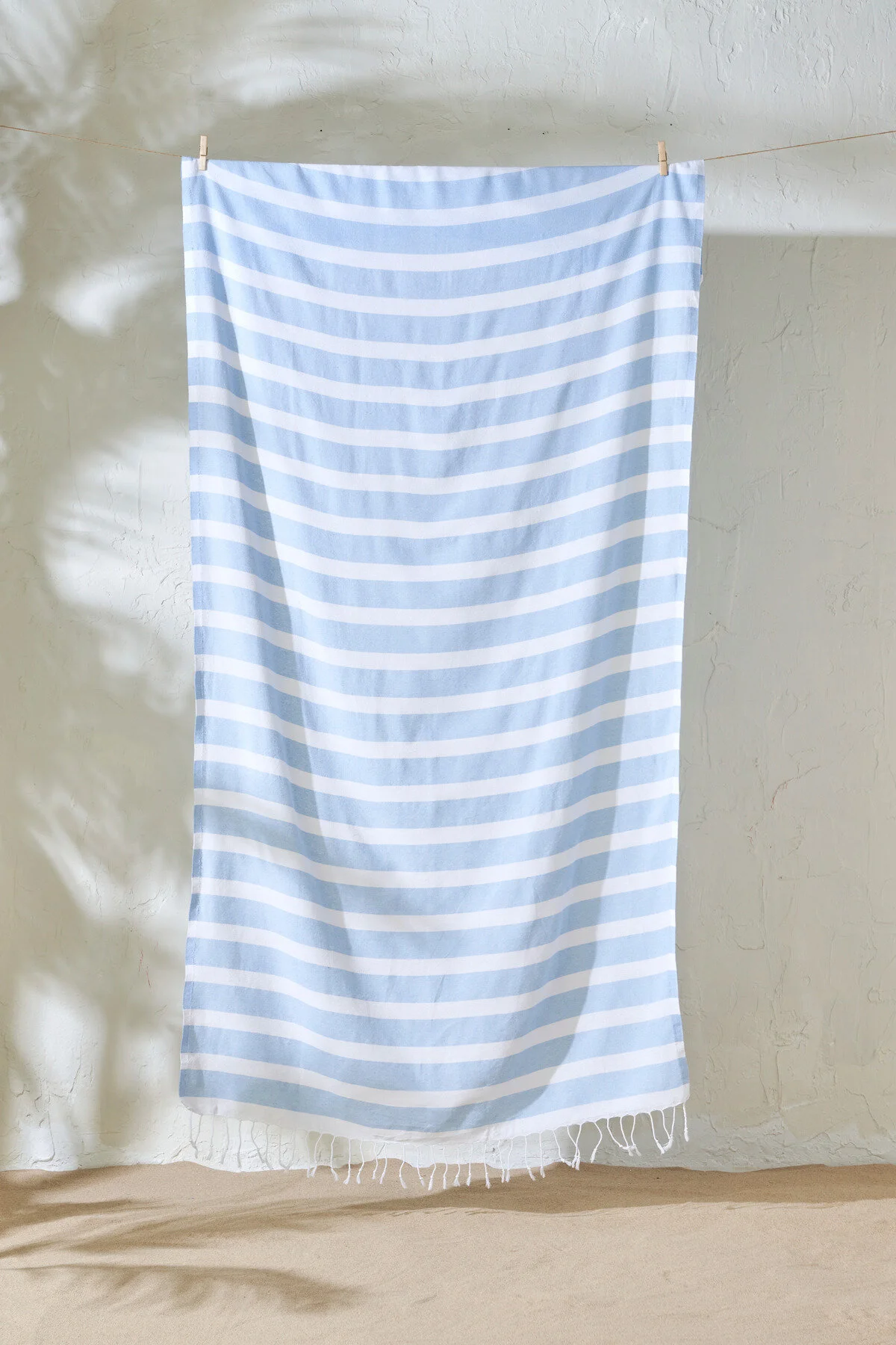 پَشتِمال حوله سنتی 100 ٪ پنبه LUA LOIN LOINCLOTH LIBER BLUE 95X180 سانتی متر Bella Maison