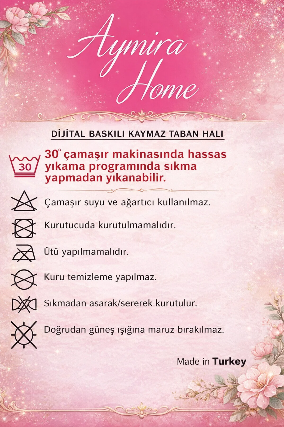 رانر و زیر بشقابی 40X140CM بافندگی لکه باف اورجینال AYMİRAHOME