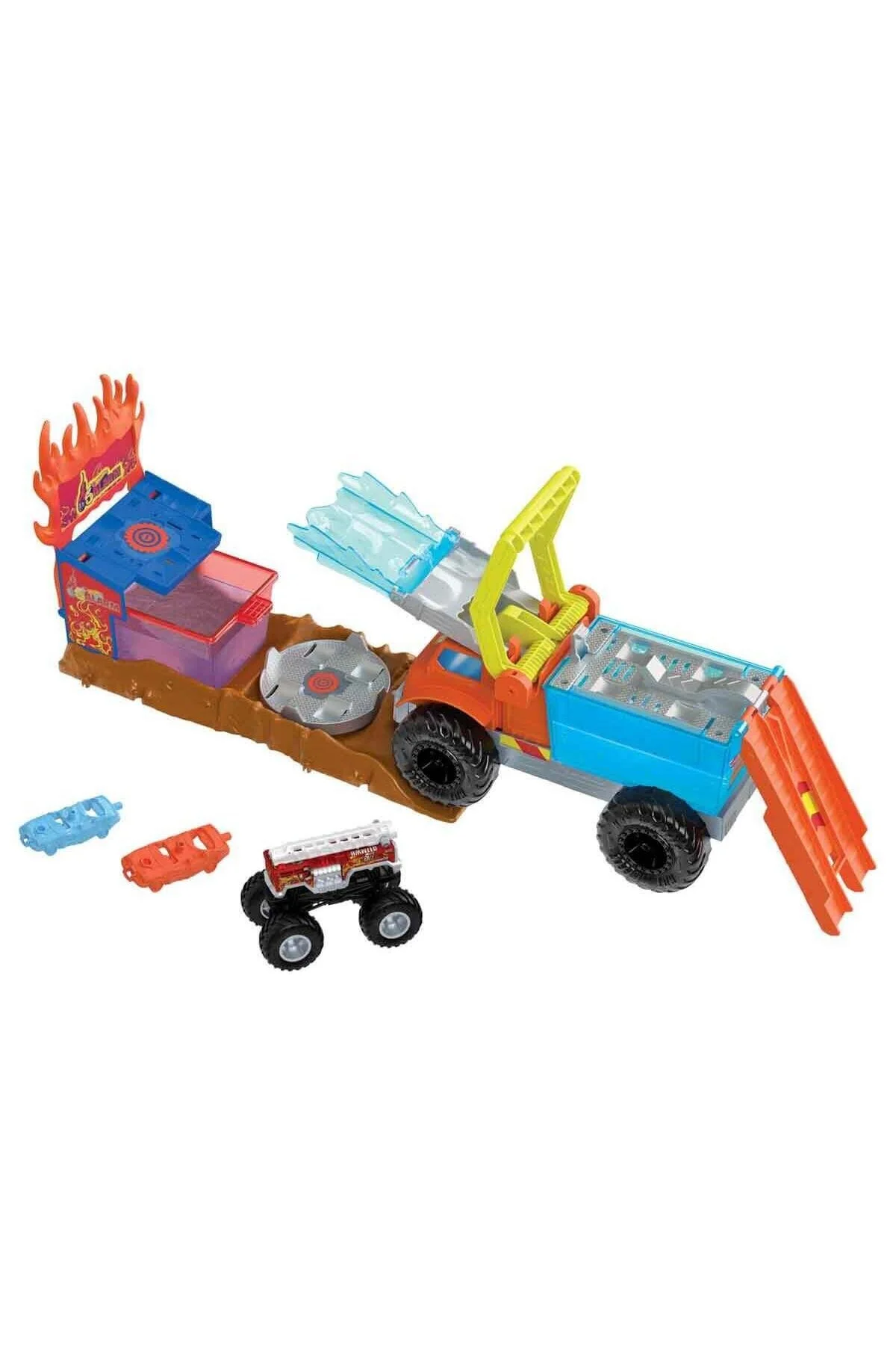اسباب بازی های فیگور دیگر TOY MONSTER TRUCKS ARENA CHALLENGE COLOR SHIFTERS PLAY SET HPN73 HOT WHEELS