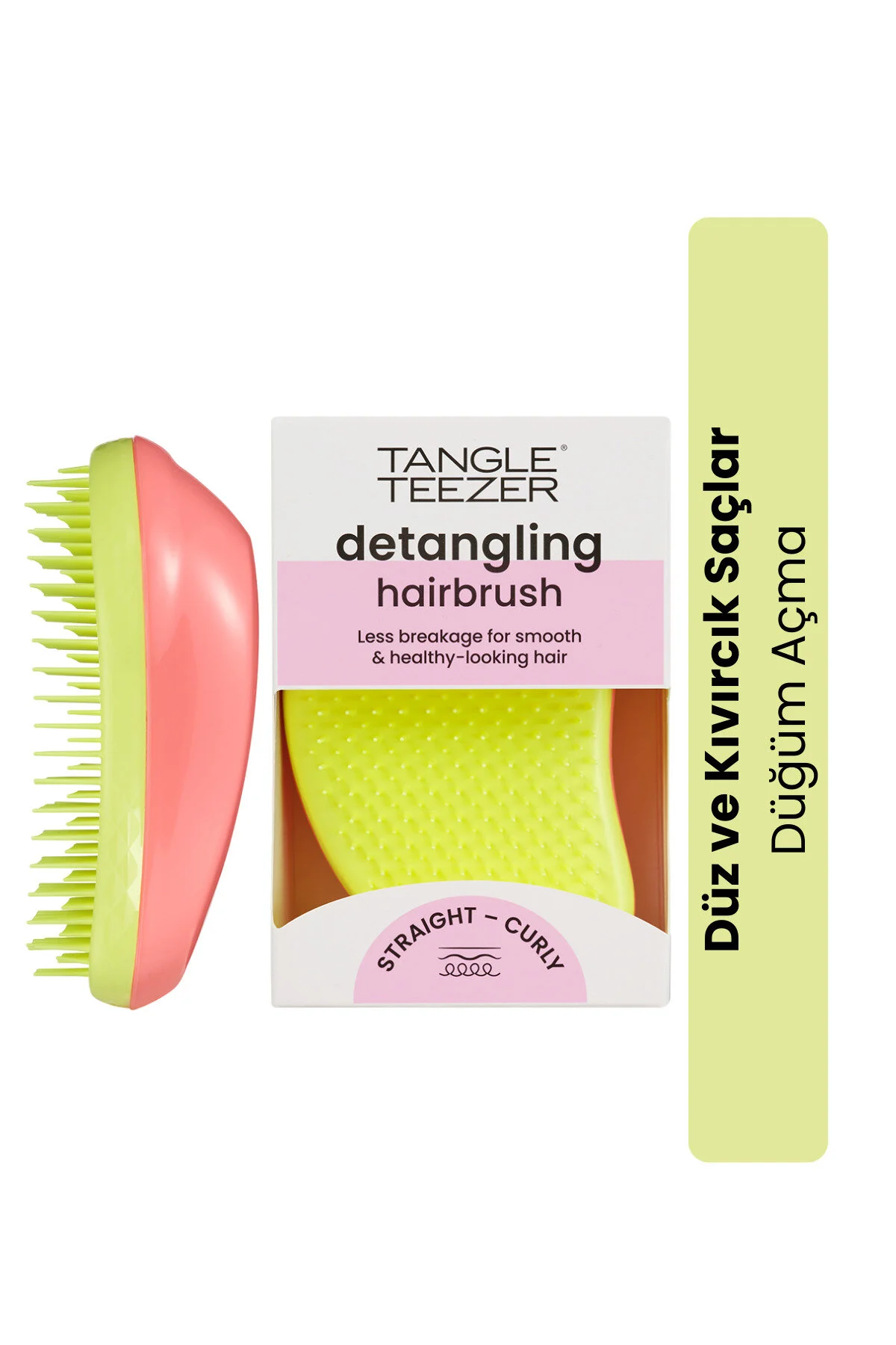 برس و شانه مو قهوه‌ای موی زرد صورتی اصلی ماهی قزل آلا Tangle Teezer