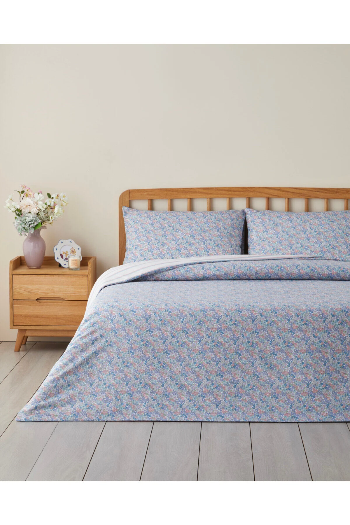 کاور لحاف یک نفره BLOSS MIST برای اتو کردن مجموعه کتانی تخت 160X220 سانتی متر یاس بنفش آسان است English Home