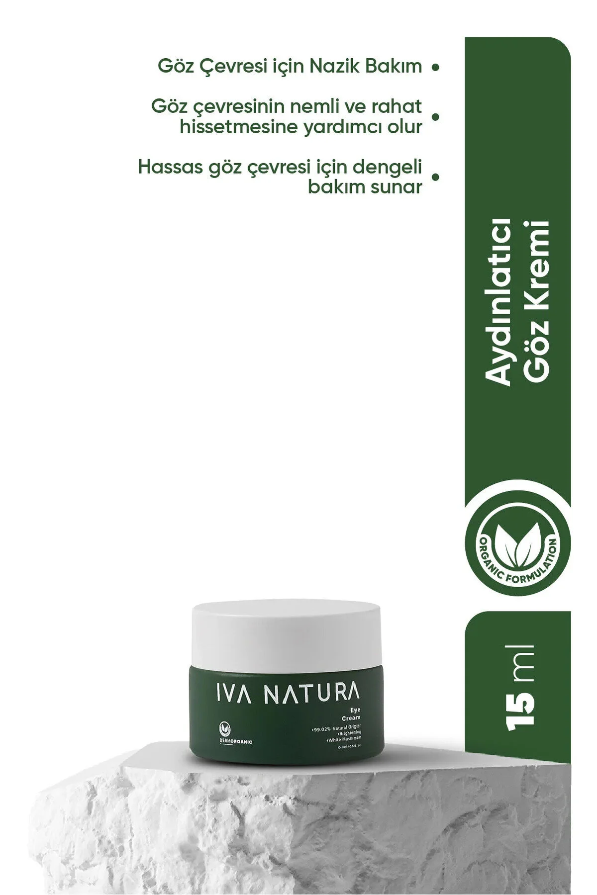 کرم دور چشم مراقبت از خطوط دارای گواهی ارگانیک 15 میلی لیتری Iva Natura