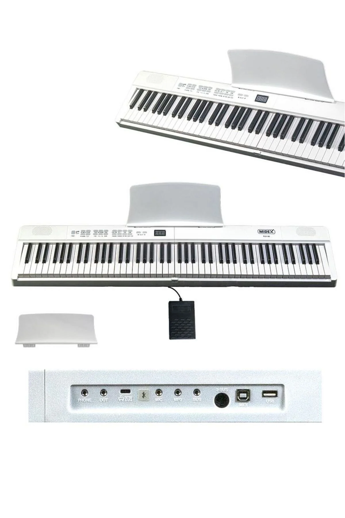 پیانو PLX 80WH قابل حمل KEY 88 CESTER C روش کیسه پایدار Midex