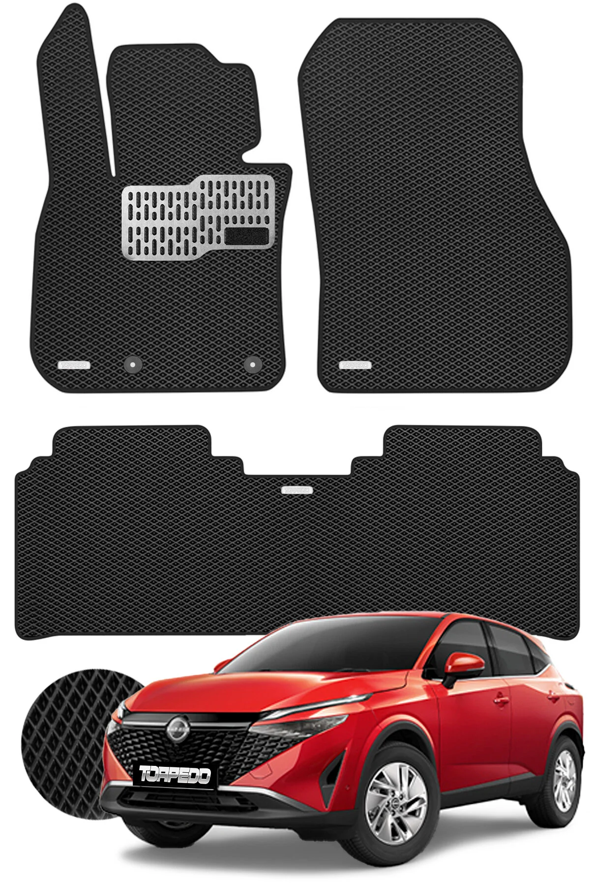 پاسپای خودرو Nissan Qashqai 2021-2026 (Mild-Hybrid) مدل Premium Eva رنگ مشکی TORPEDO