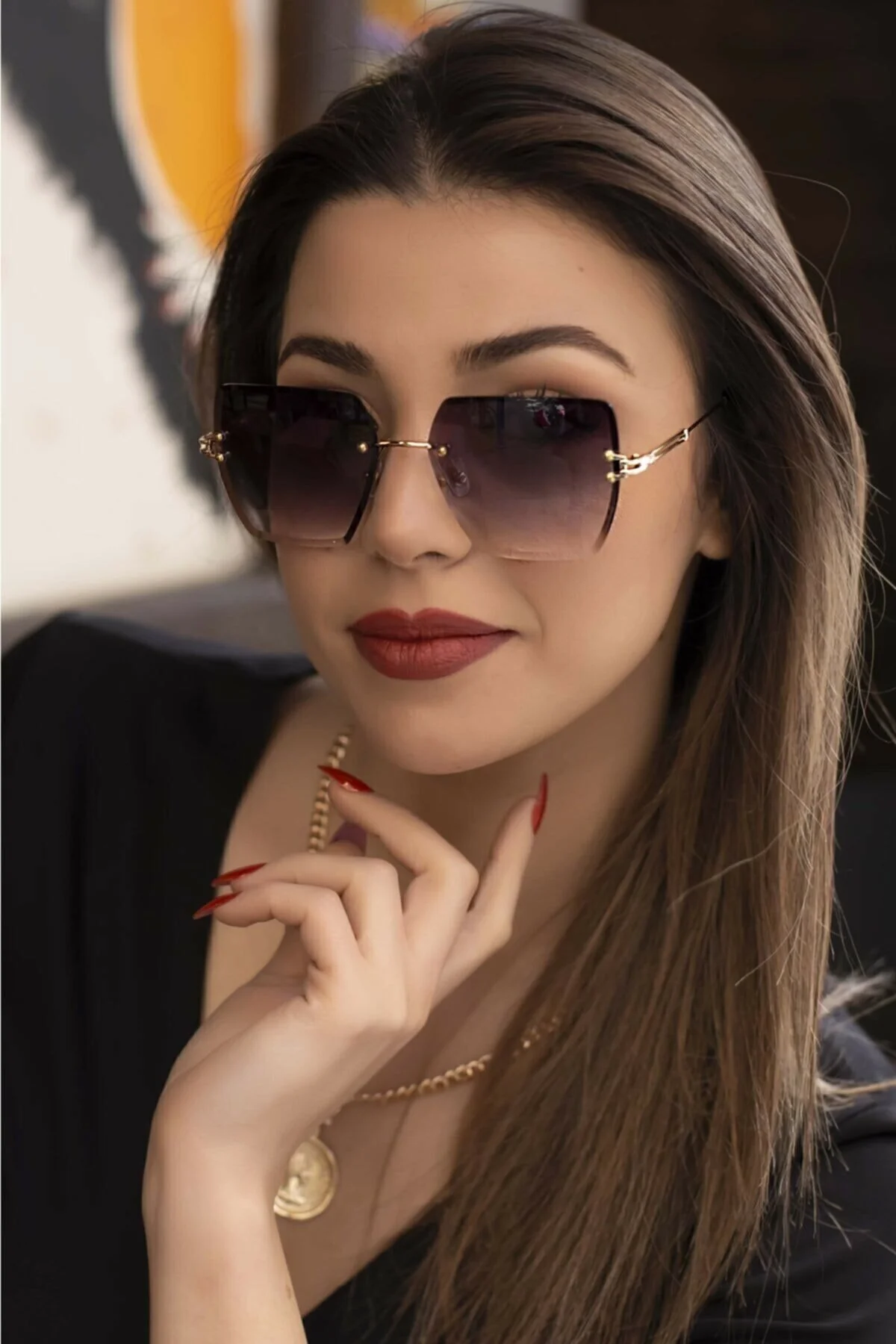 عینک آفتابی کریستال مربع AVENAS اورجینال Zzla